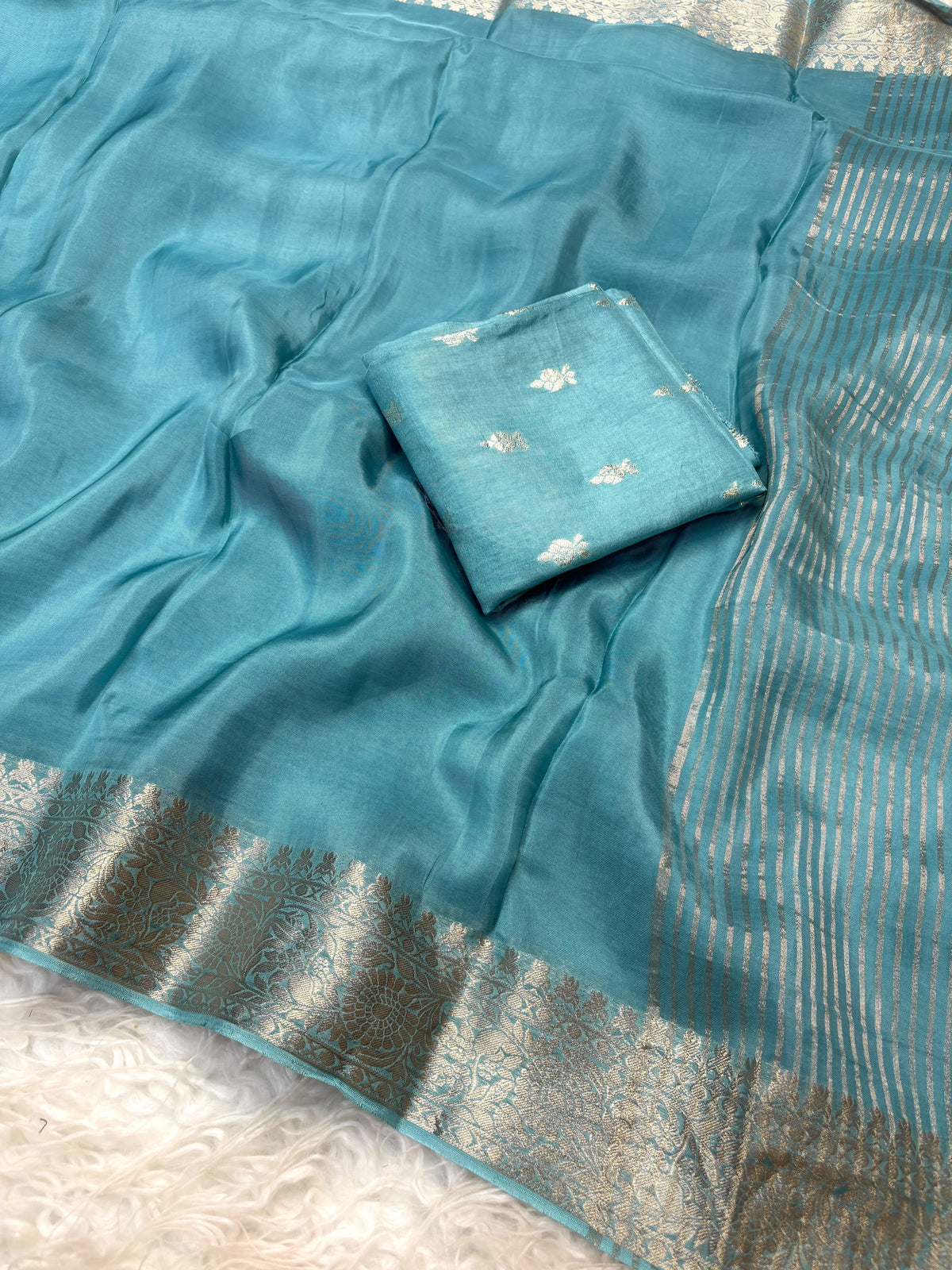 Pure viscose Mysore crepe saree(NON-STORE)