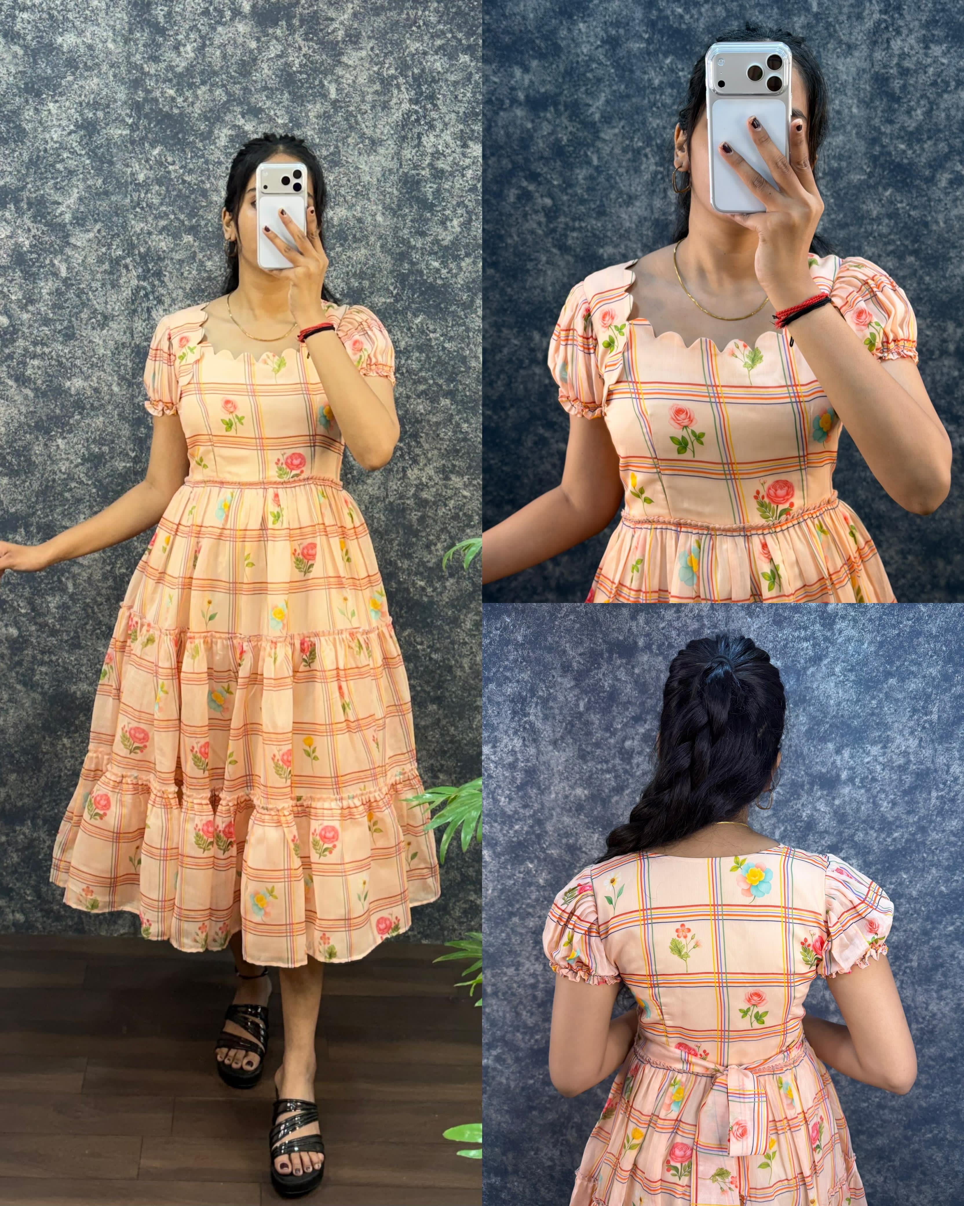 Pure soft mal chanderi frocks