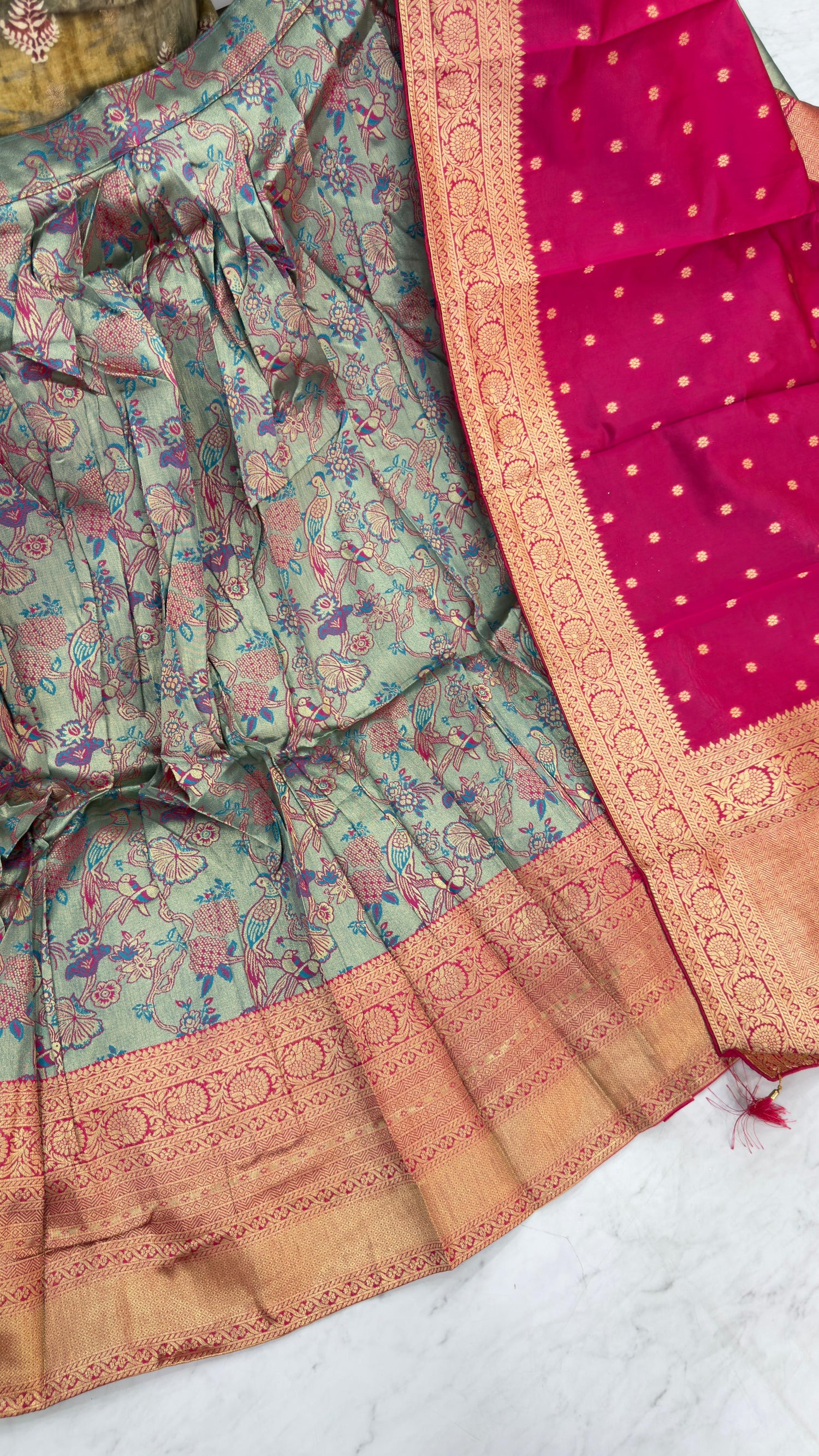 Semi Kanchi pattu Lehenga