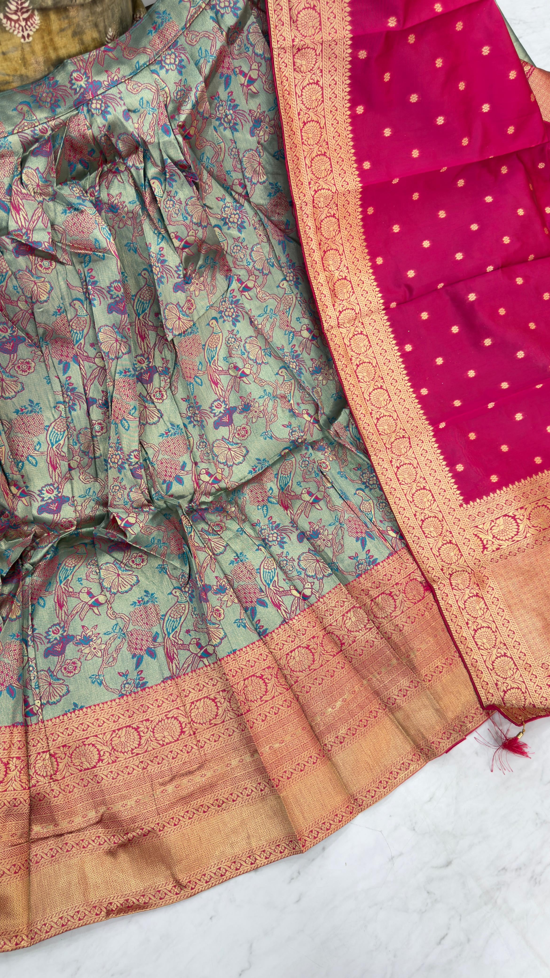 Semi Kanchi pattu Lehenga