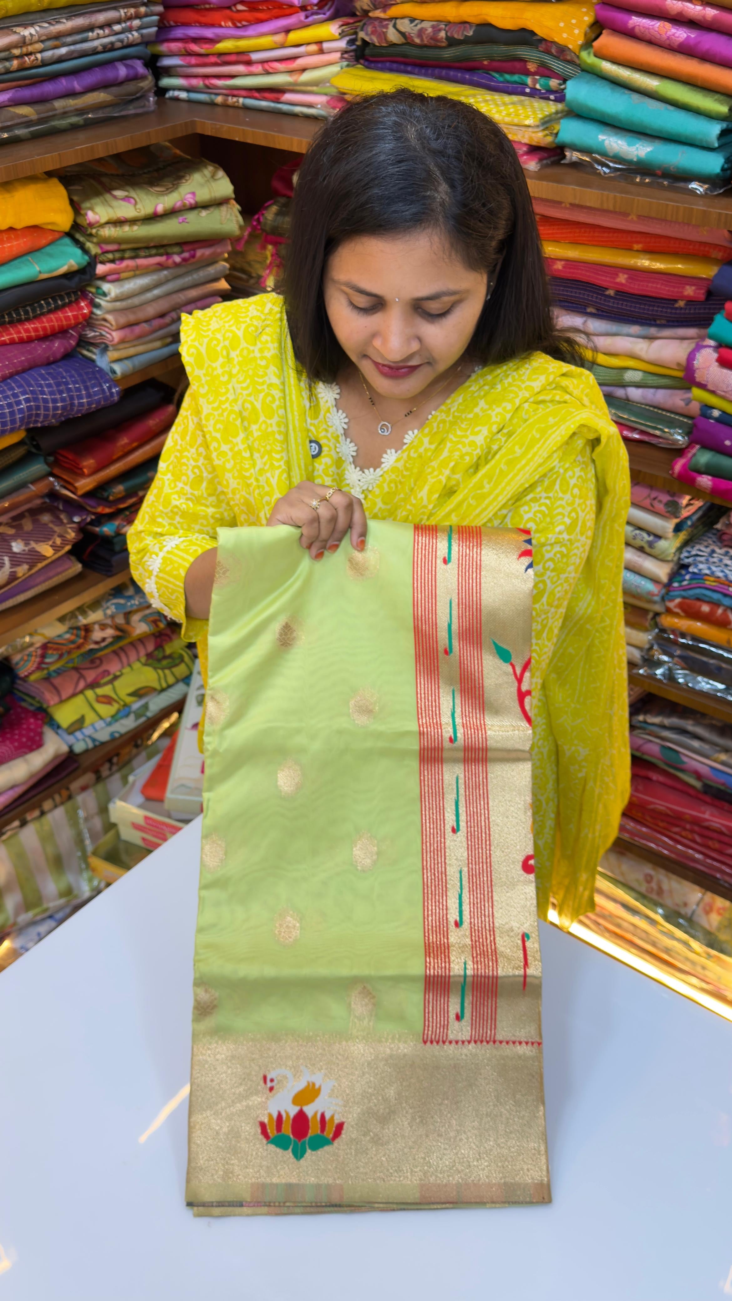 Tissue organza Paithani sarees