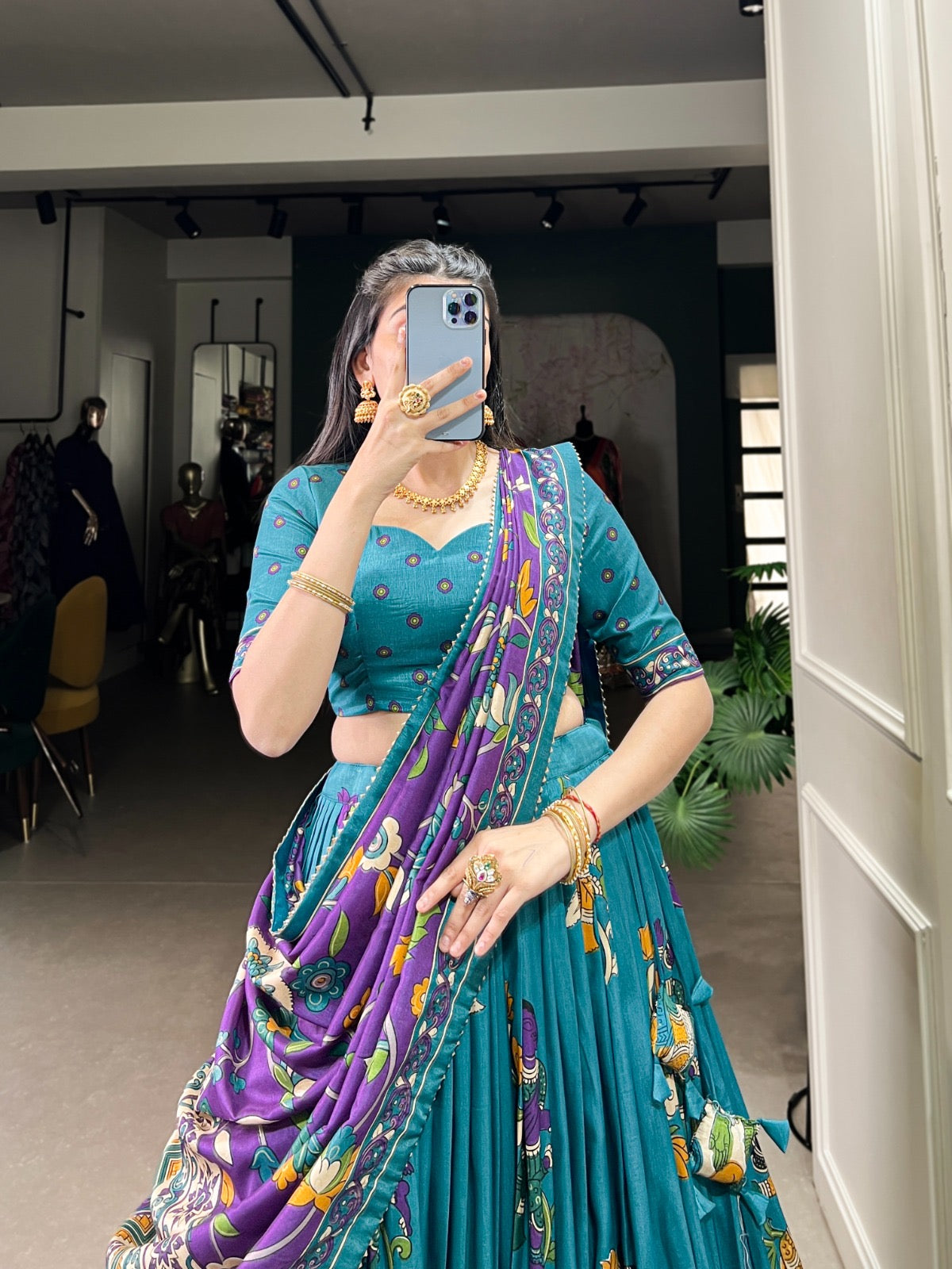 Tasar silk Lehenga