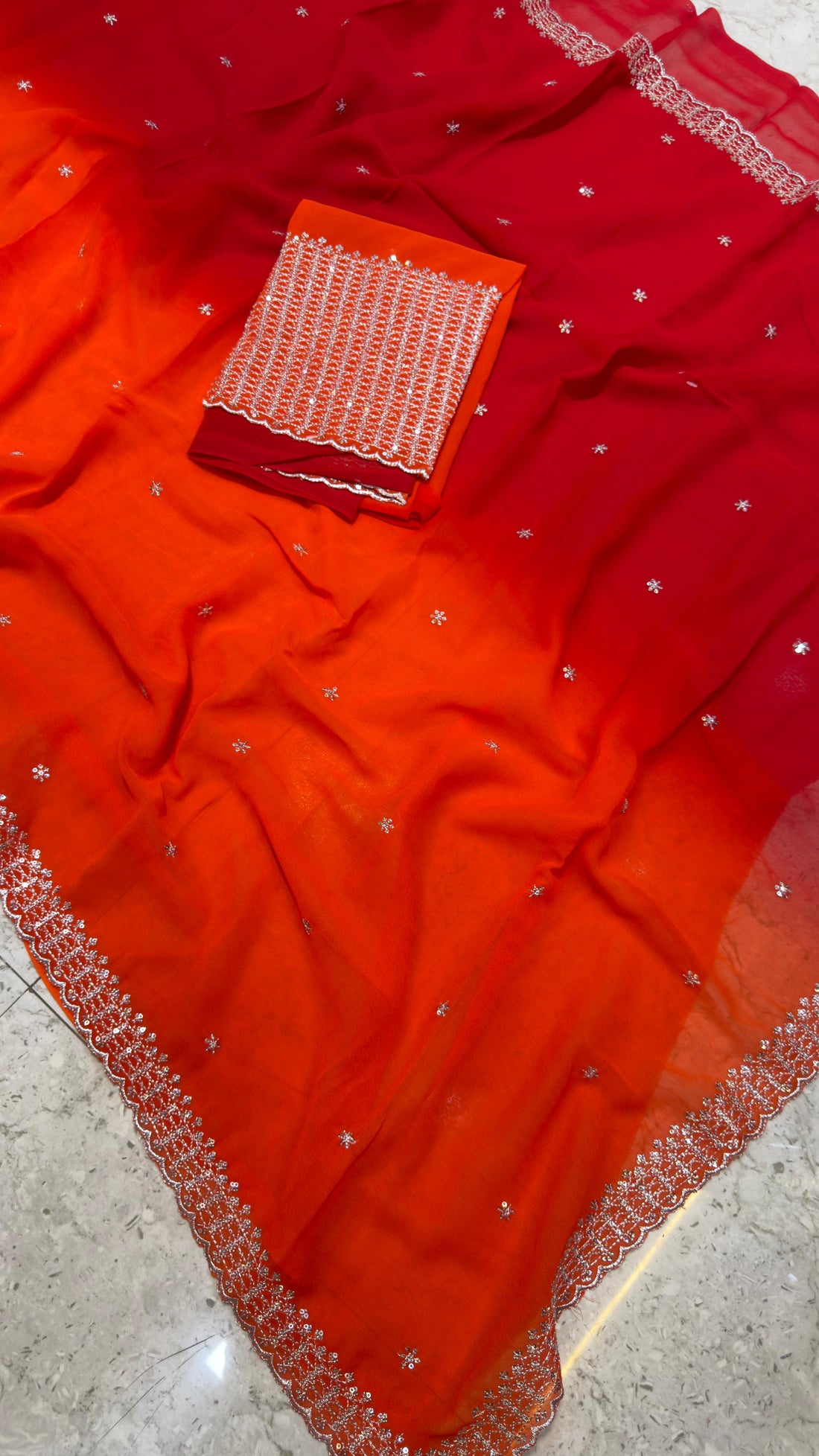 Dual shade sarees