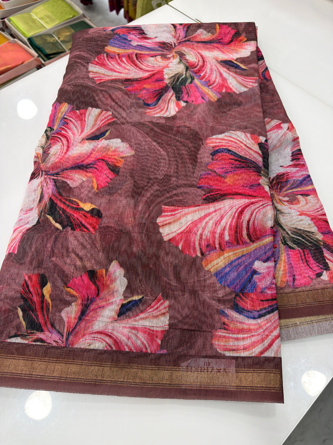 Jute Tussar fancy saree