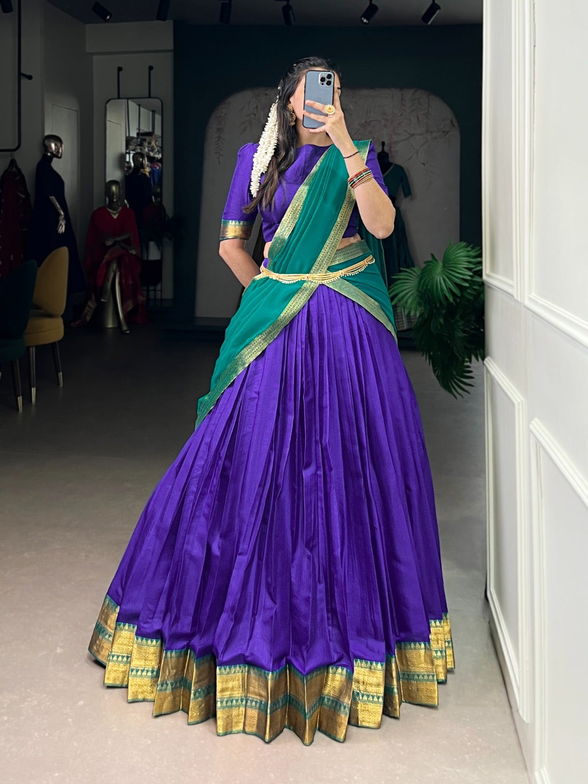 Beautiful traditional half saree