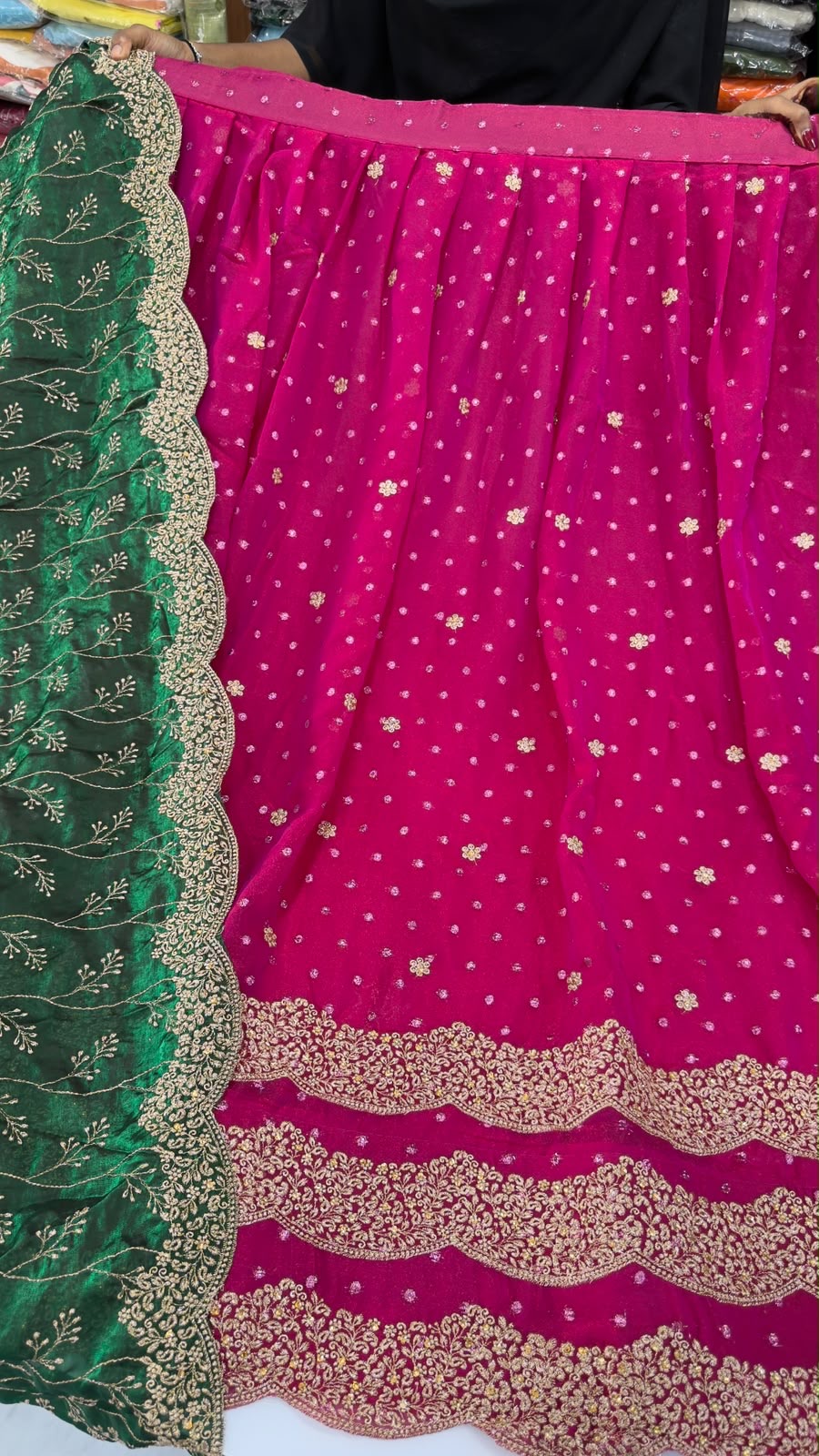 Heavy embroidery work party wear lehengas