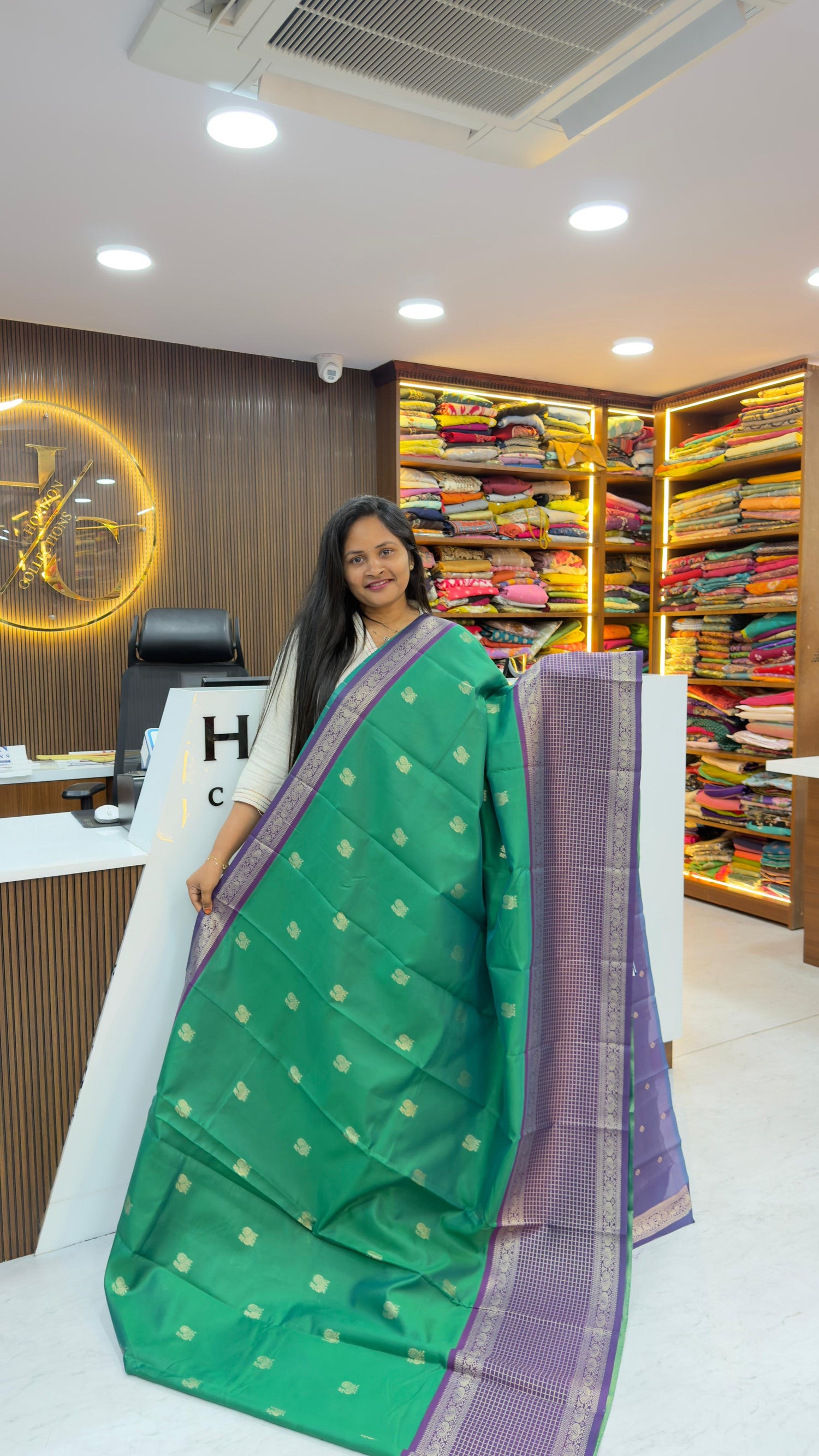 Soft vintage style sarees with chexs sarees
