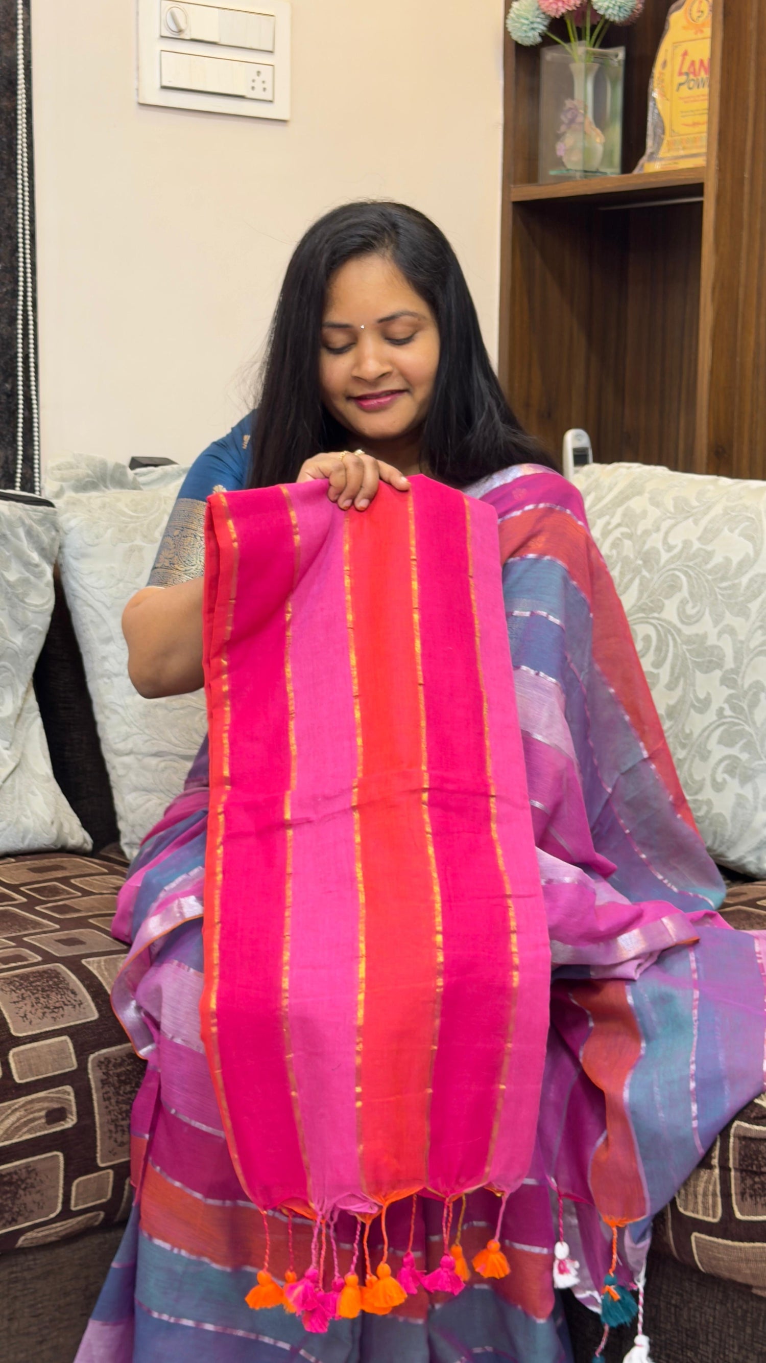 Mul cotton saree