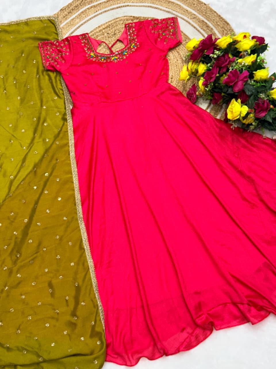 Long frock duppata