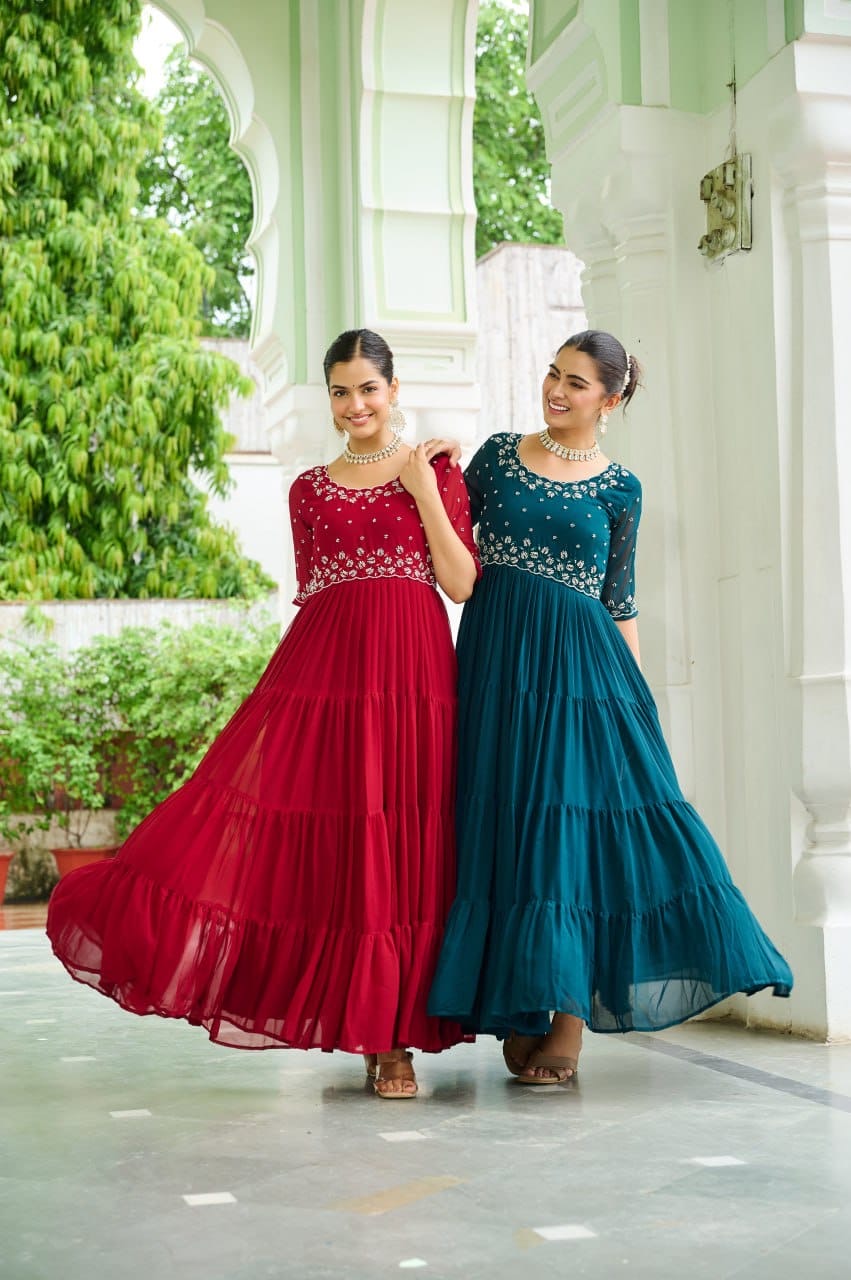 Long gown with beads work The Horizon Collections Long gown with beads work The Horizon Collections