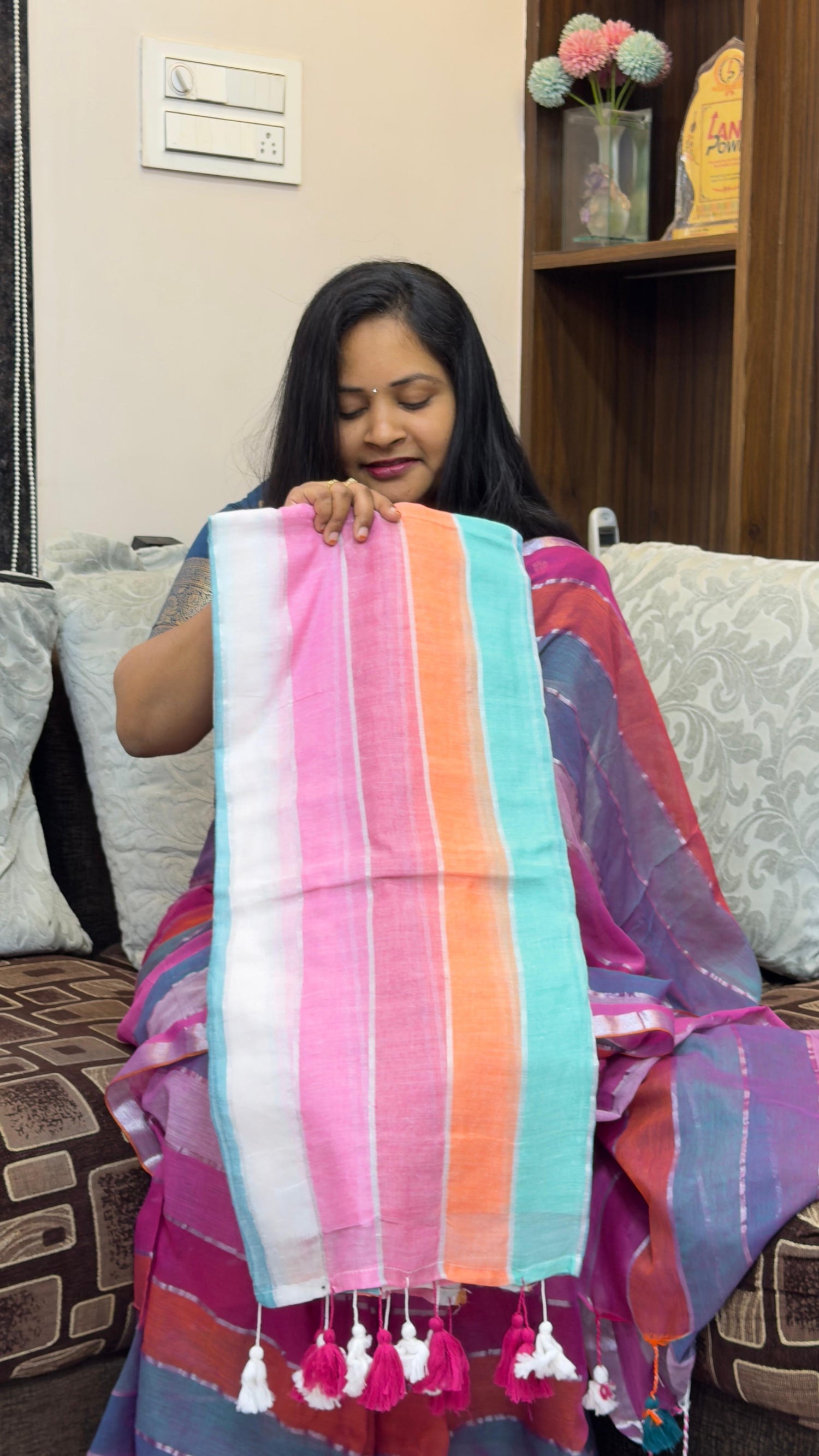 Mul cotton saree