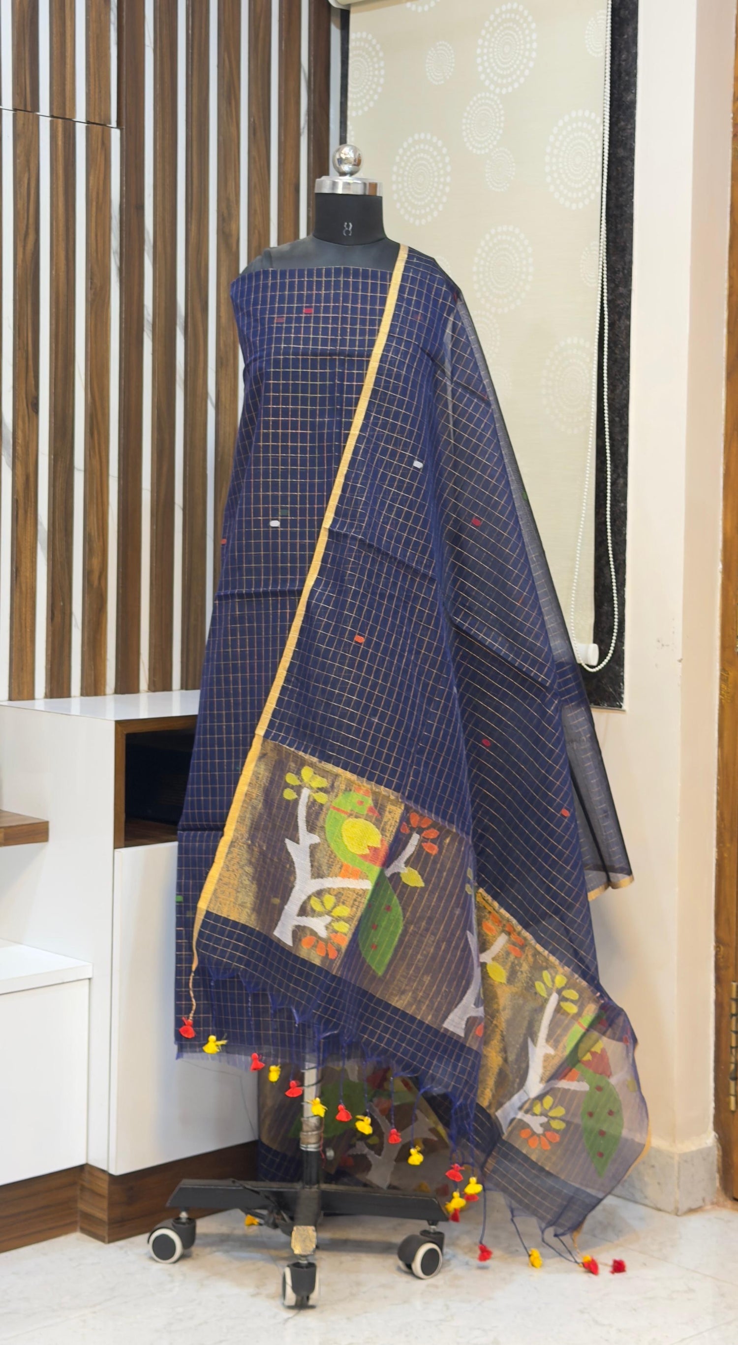 Handloom Muslin Jamdhani Dress materials