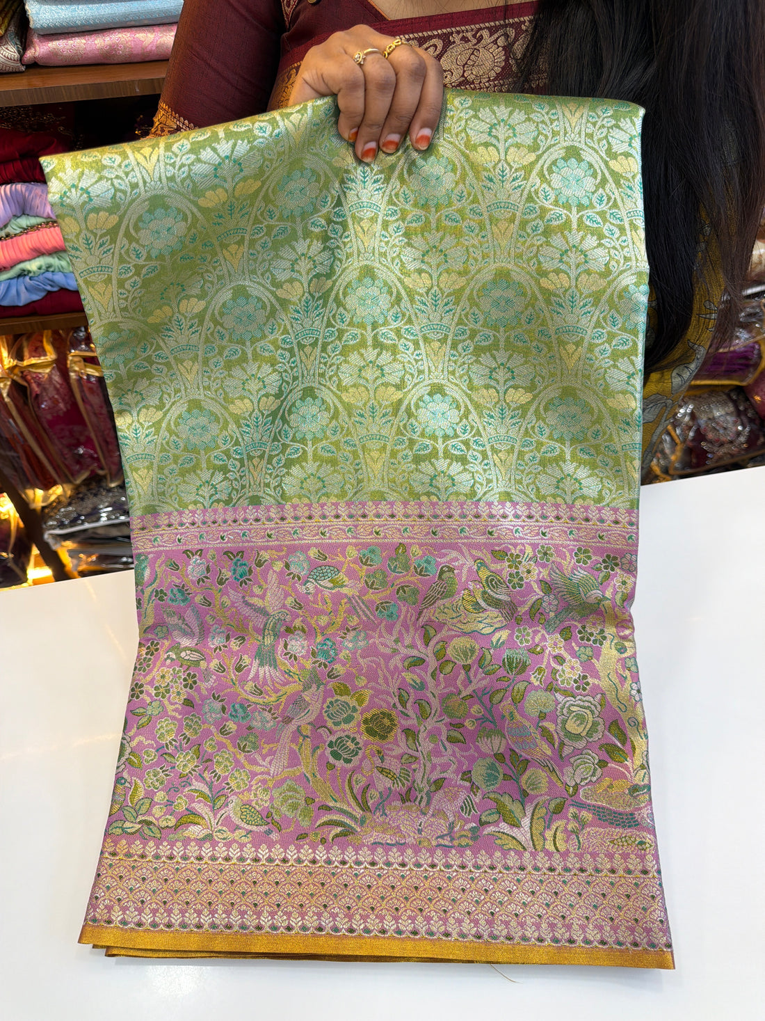 Meenakari saree