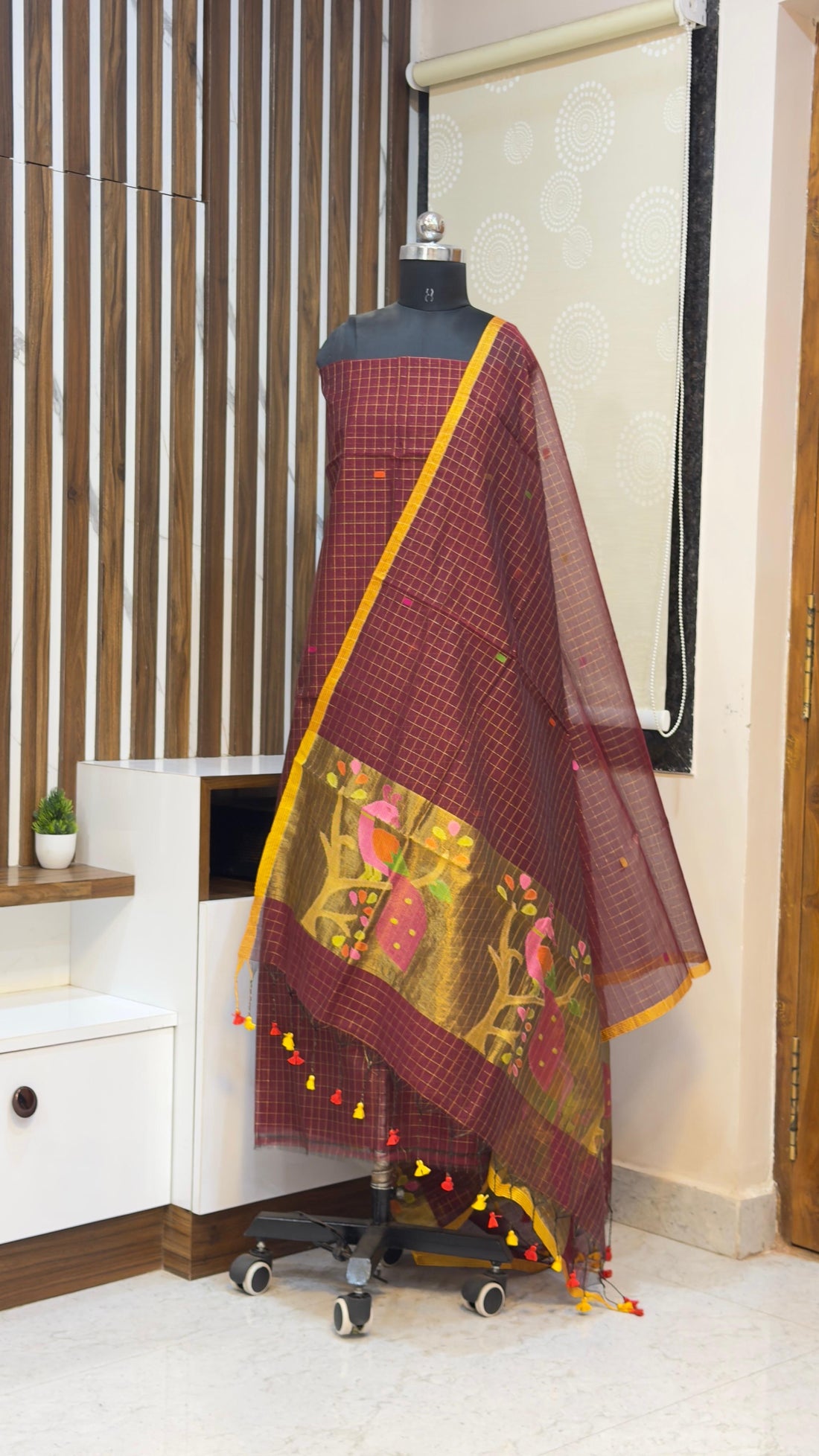 Handloom Muslin Jamdhani Dress materials