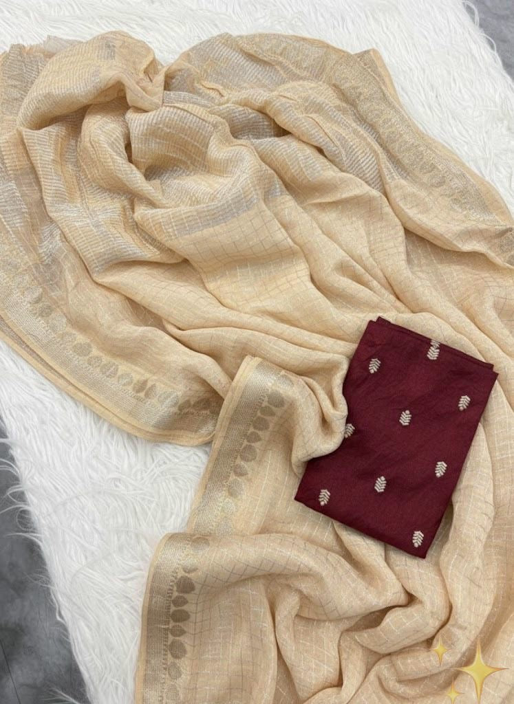 Viscose Georgette Saree With Viscose Blouse