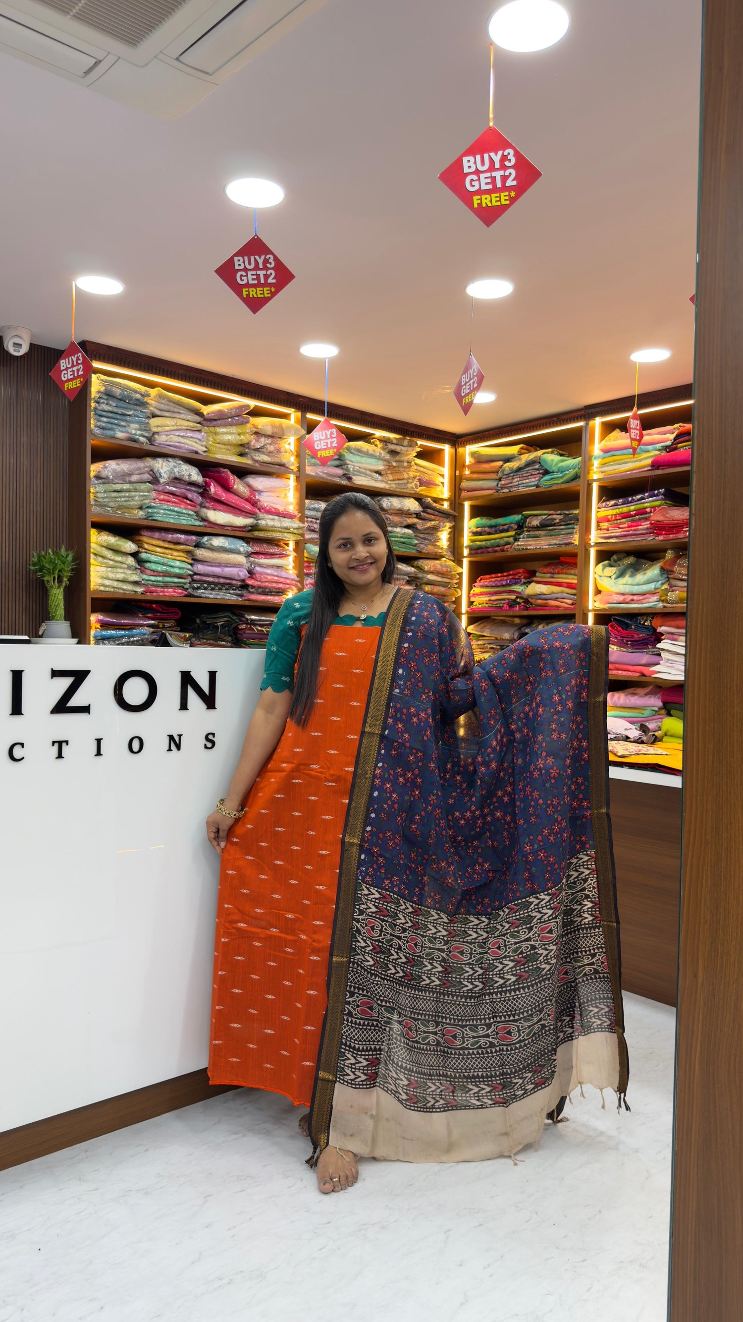 Raw silk dress materials