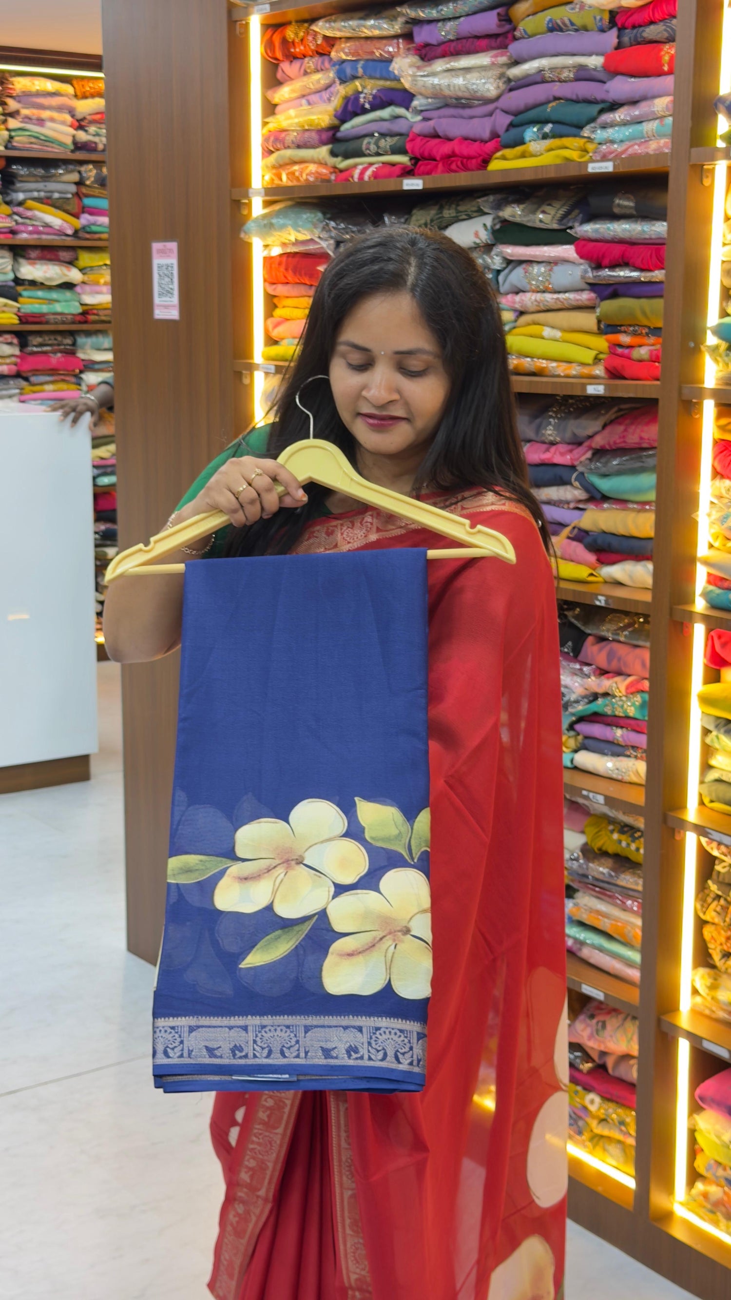 Mangalgiri digital print crape Georgette sarees