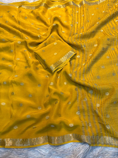 Pure viscose weaving jacquard saree with pure viscose matching blouse(NON-STORE)
