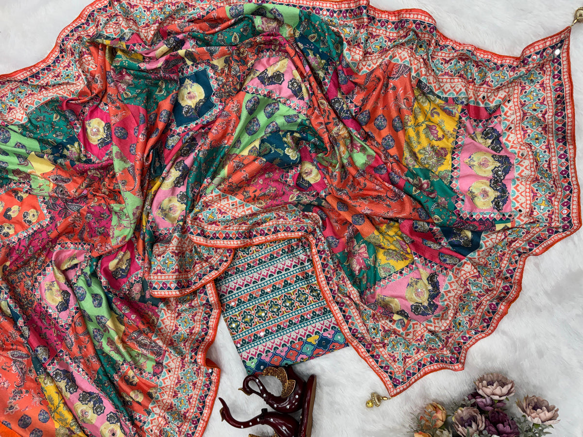Soft chinnon saree