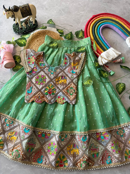 BANDHEJ THEME KIDS LEHENGA (NON-STORE)