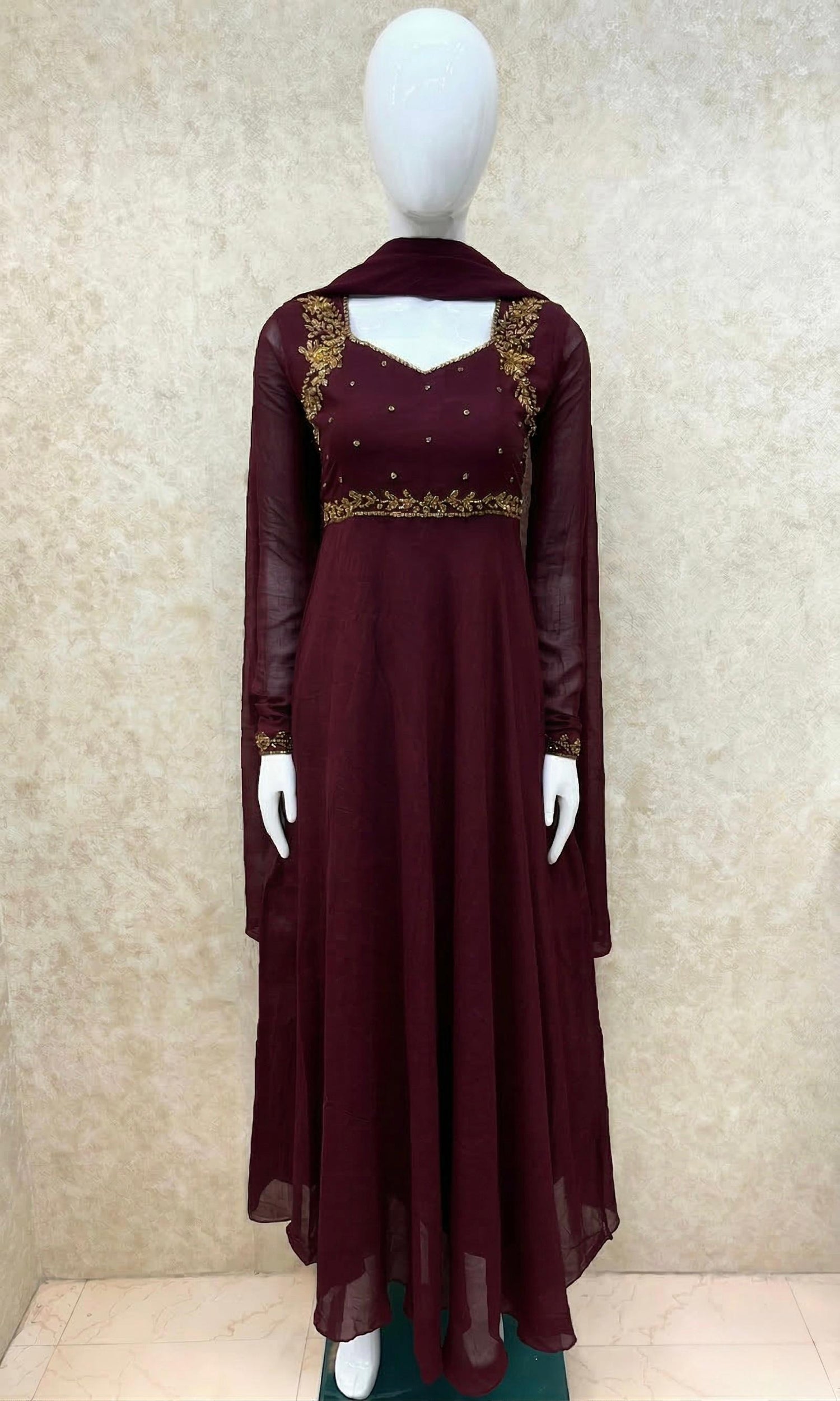 Georgette maggam anarakali