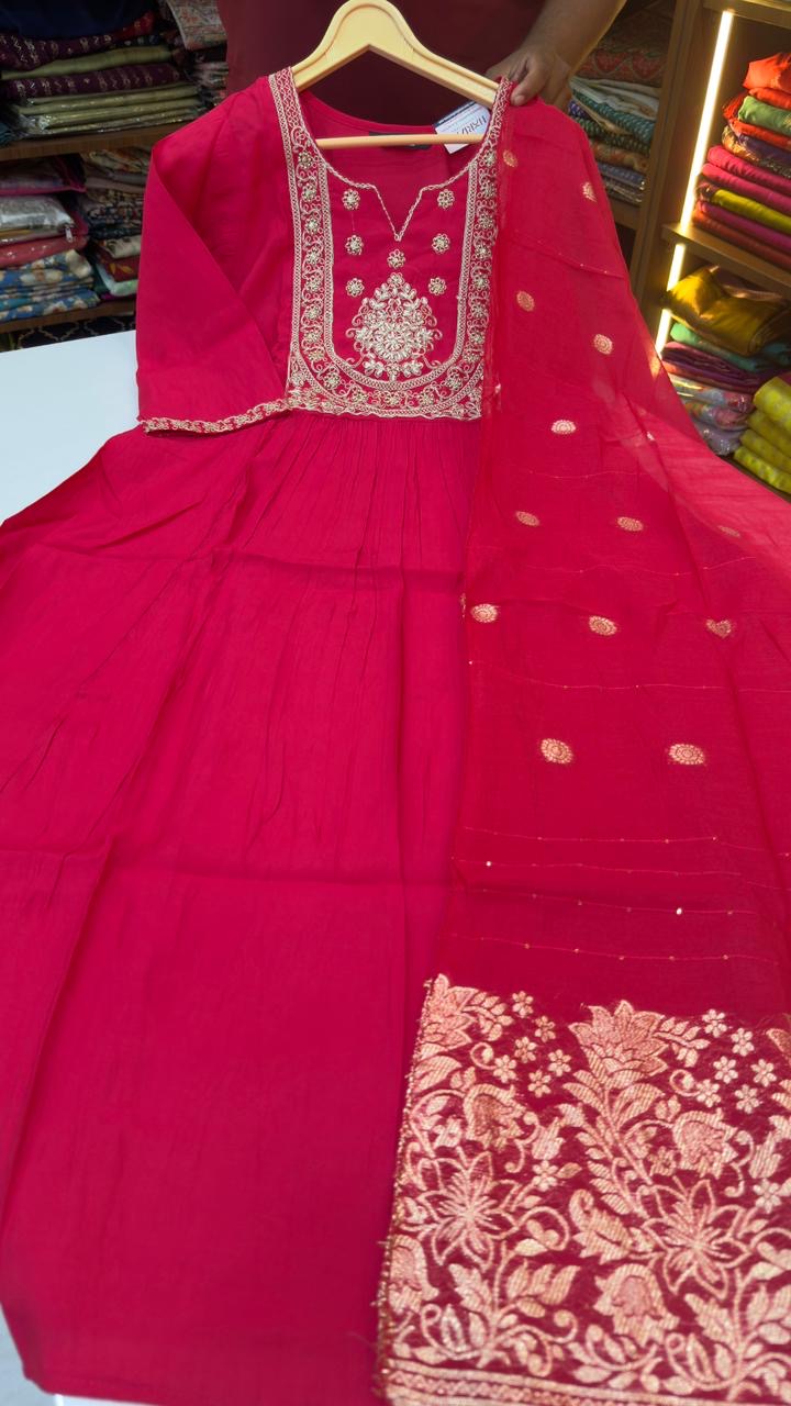Mal chanderi party wear set