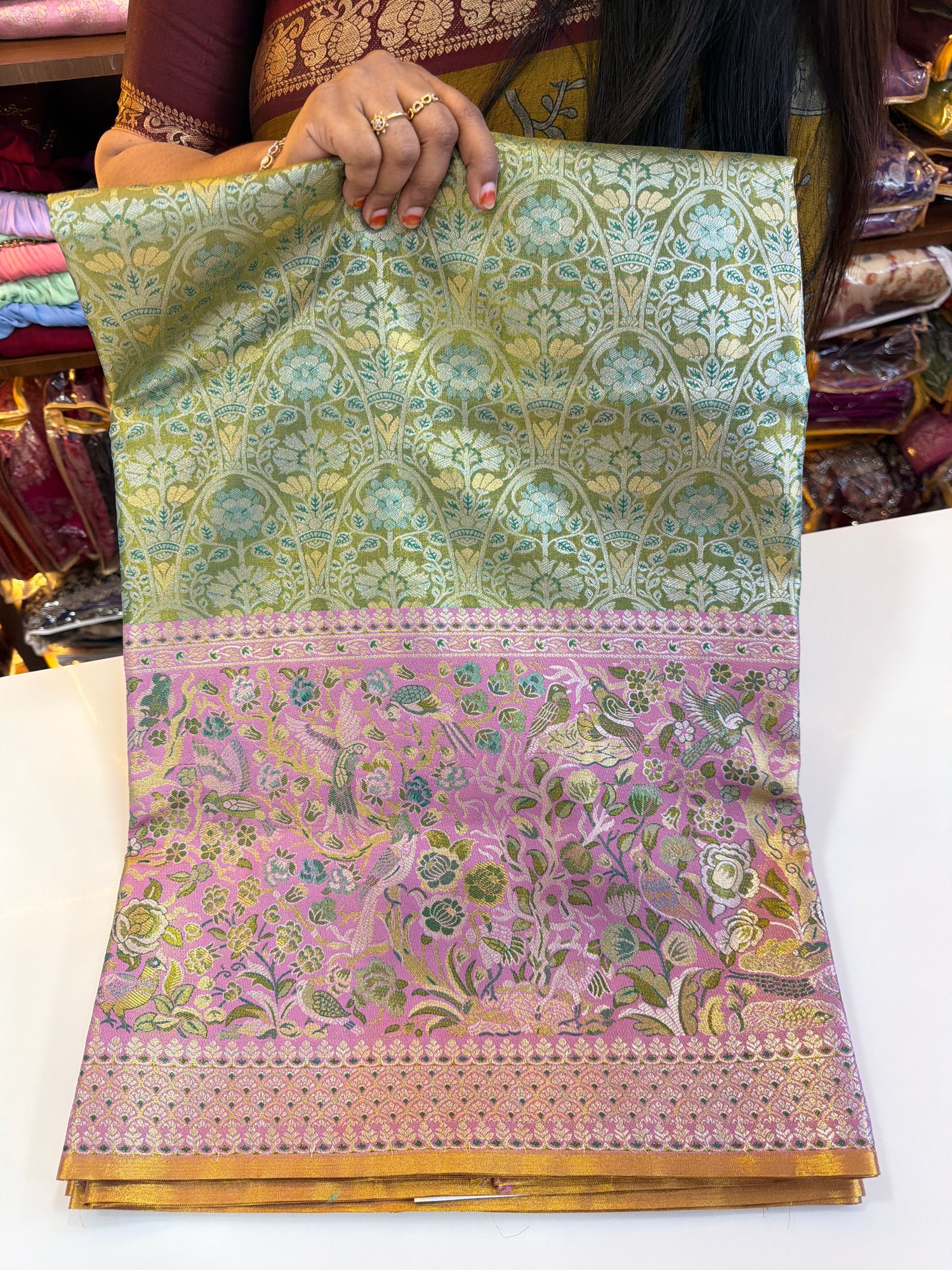 Meenakari Patti sarees
