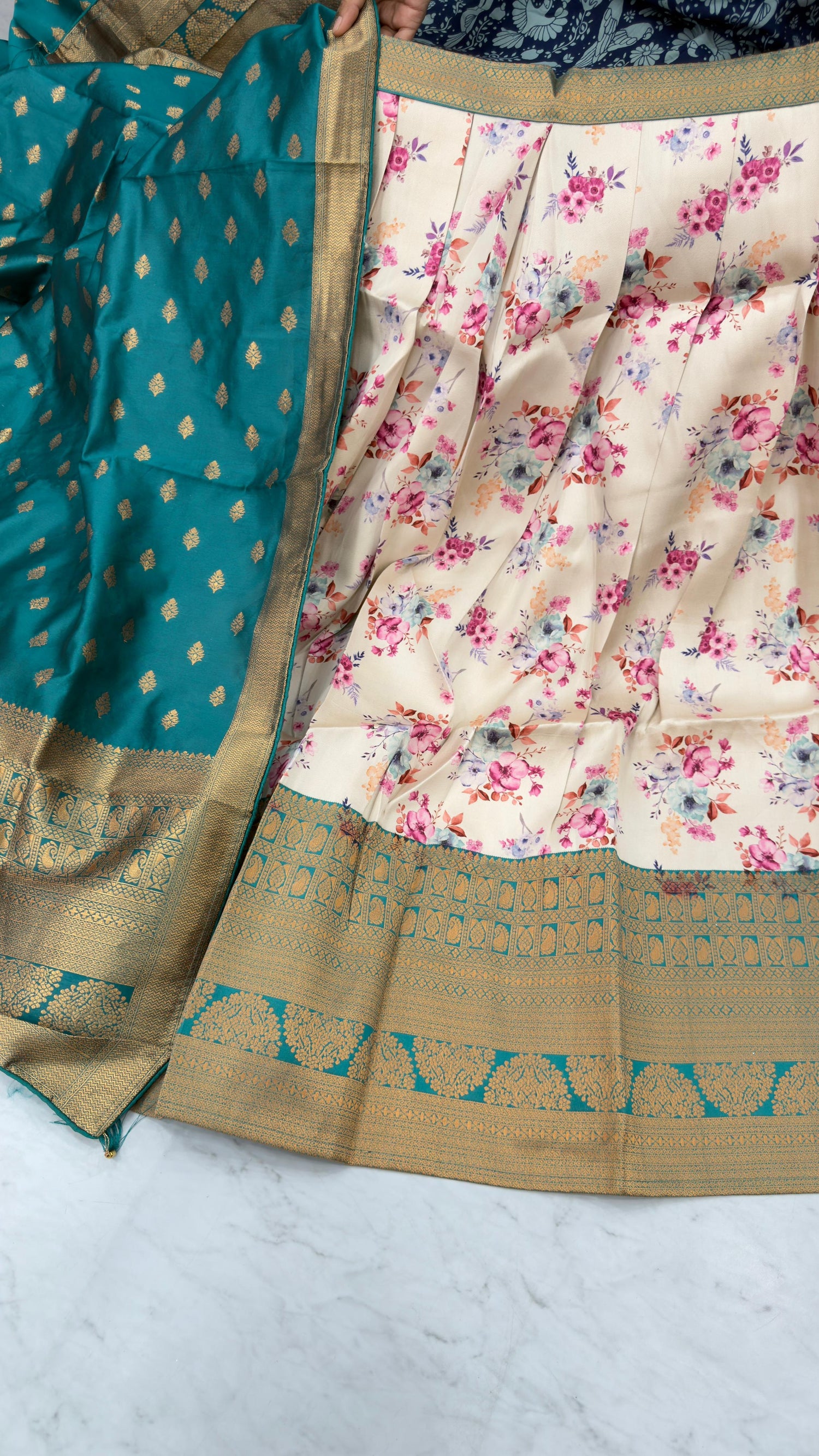 Kalamkari Banarasi Lehenga