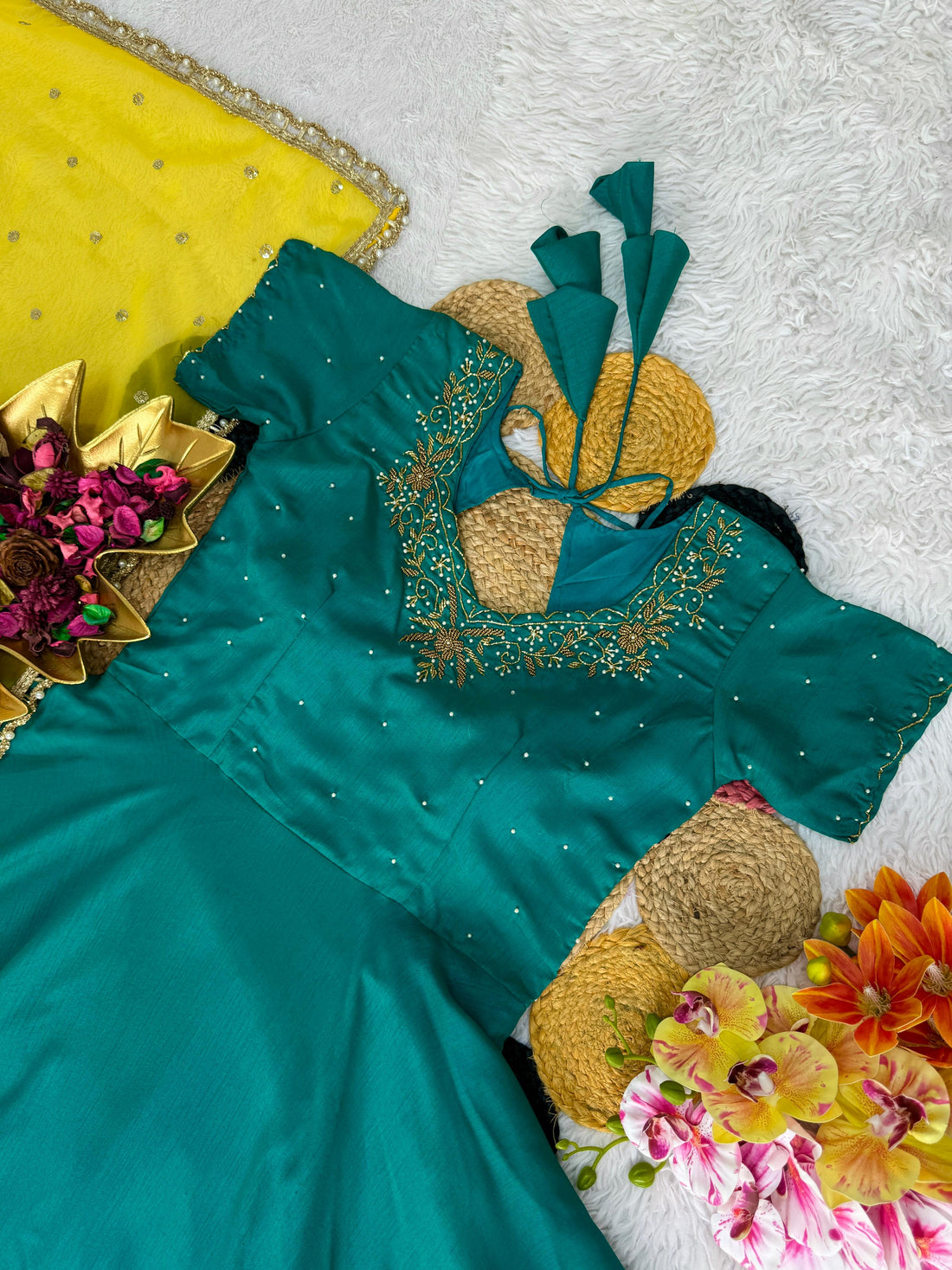 Anarkali with Maggam work