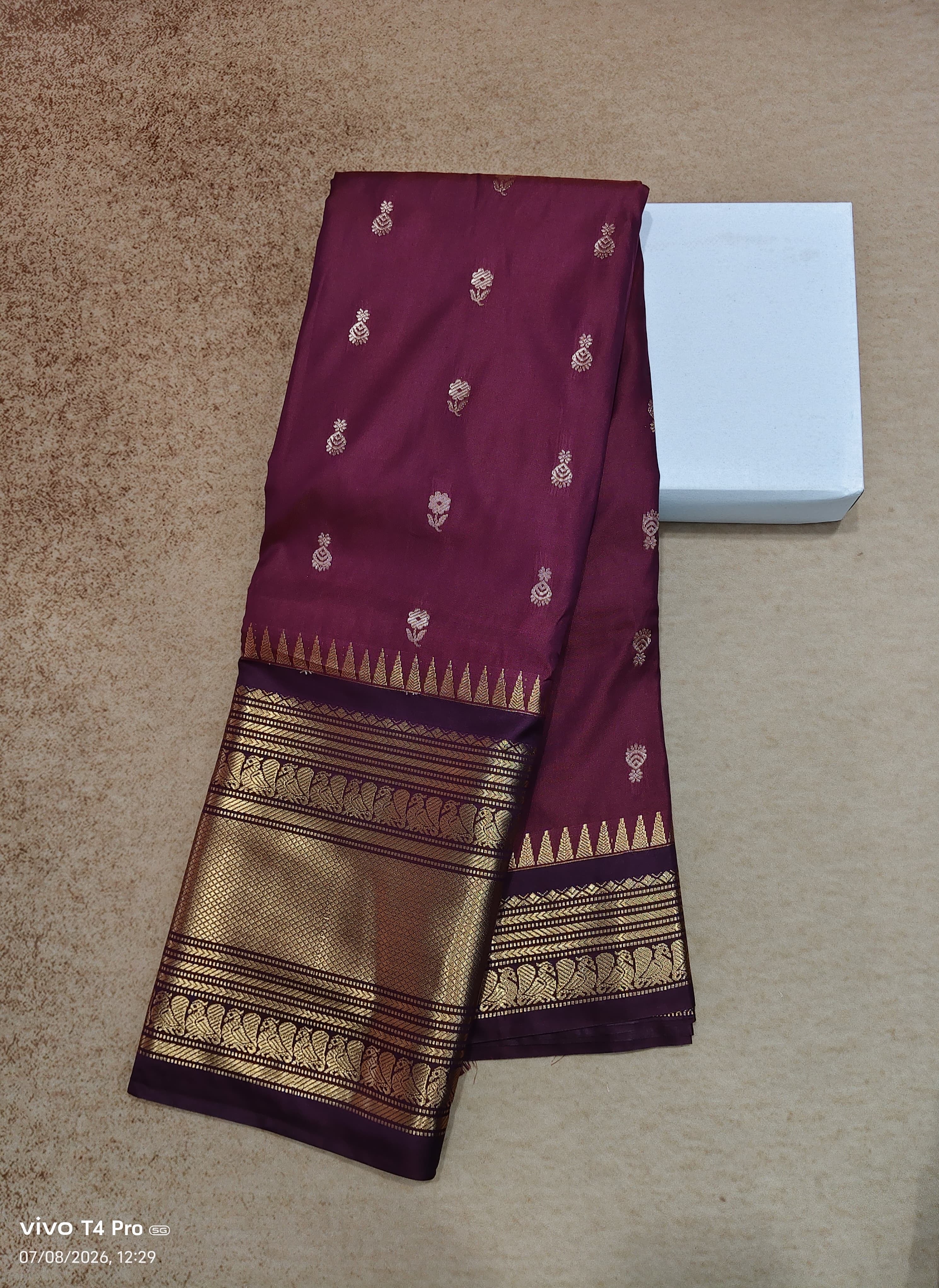 Vintage semi Kanchi pattu sarees