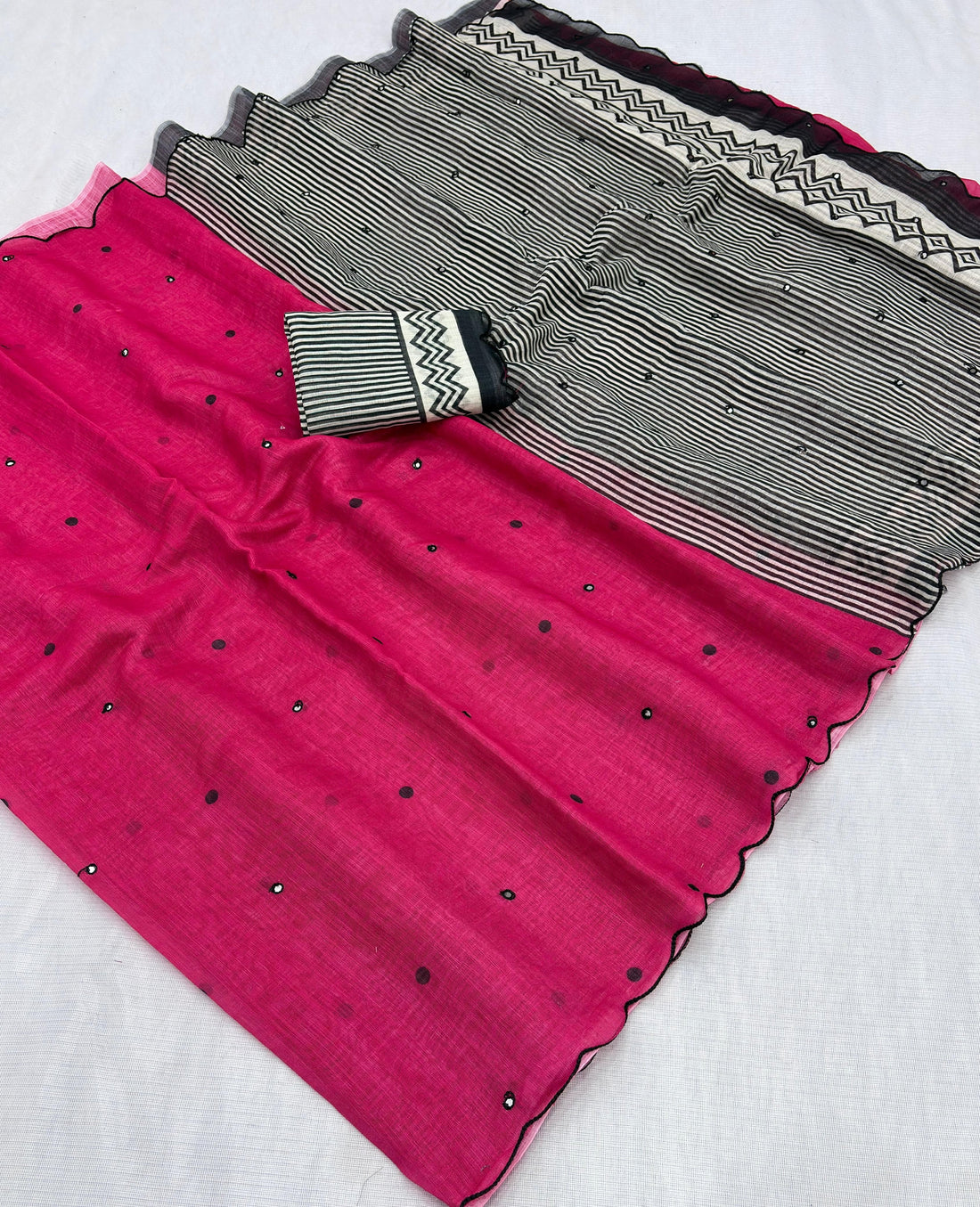 Soft linen digital printed saree