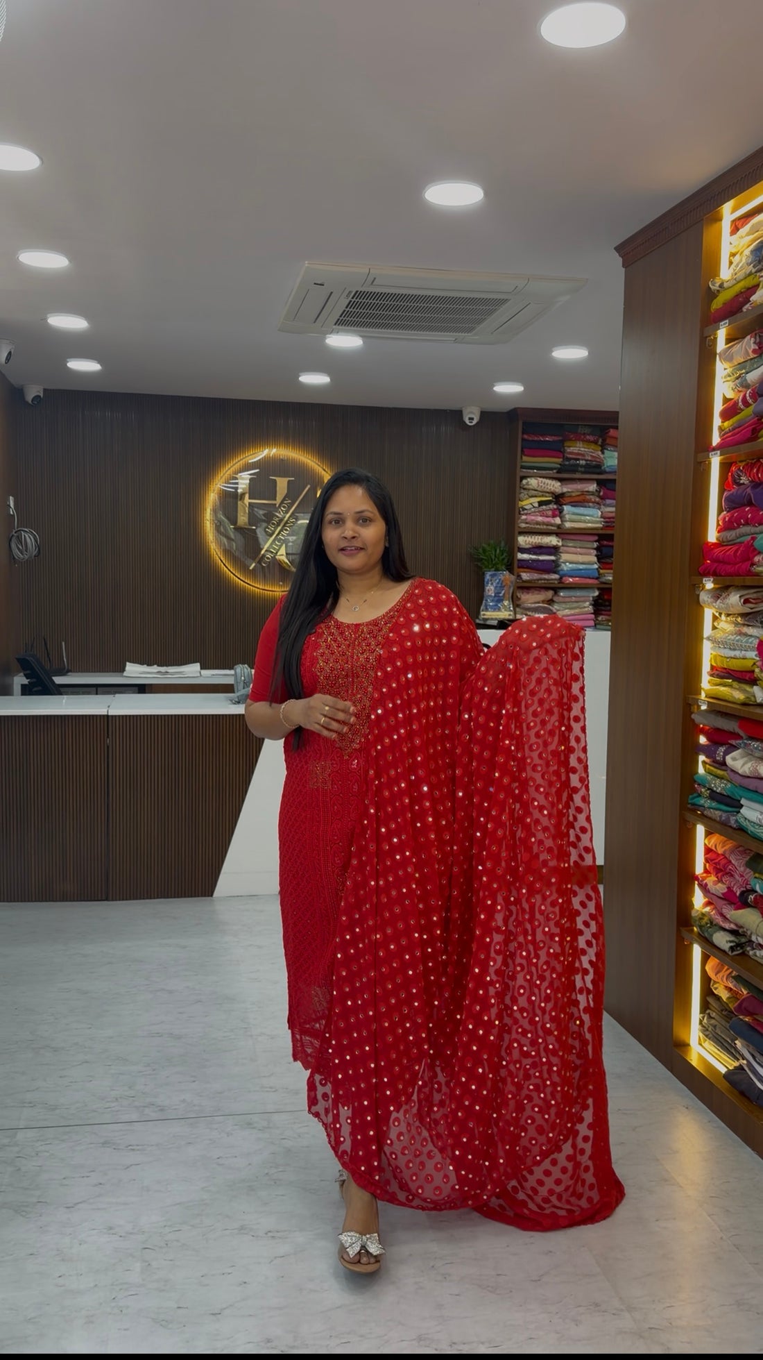 Chikankari Georgette fabric dress material