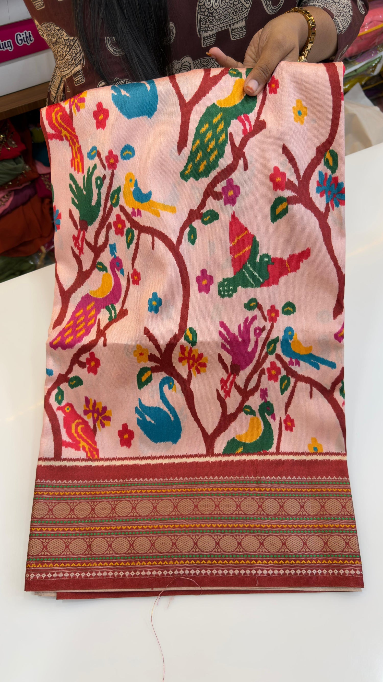 Pre booking 1 week dispatch time Fancy Tussar Ikkat Patola Sarees