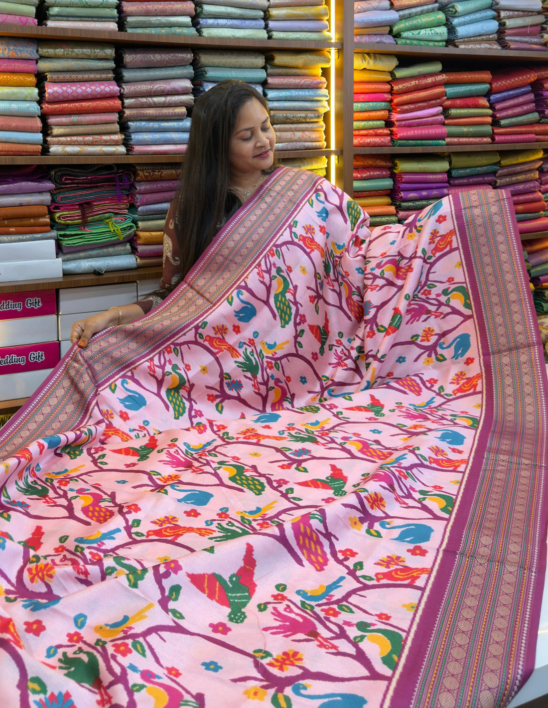 Pre booking 1 week dispatch time Fancy Tussar Ikkat Patola Sarees