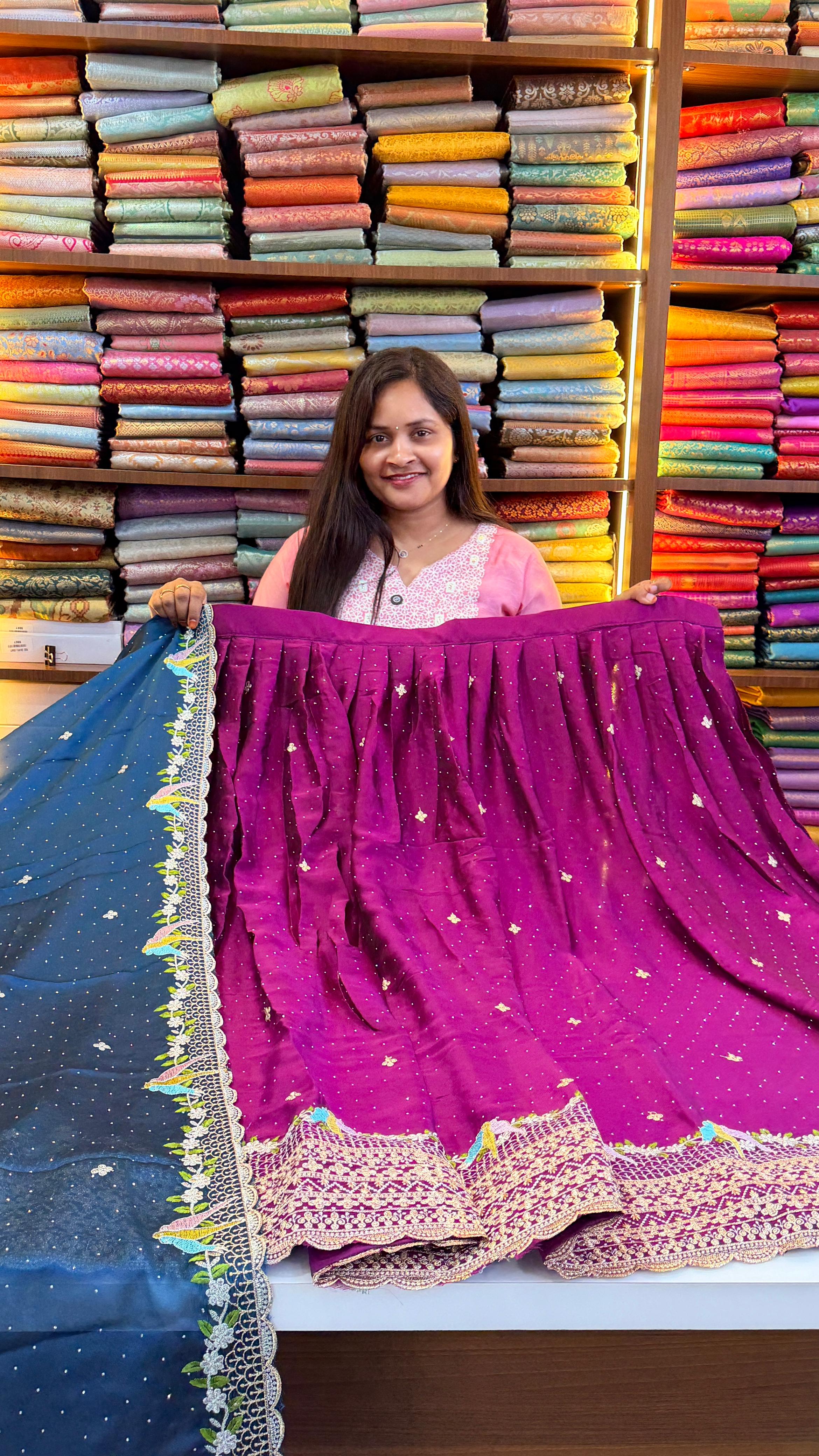 Vichitra Silk lehengas