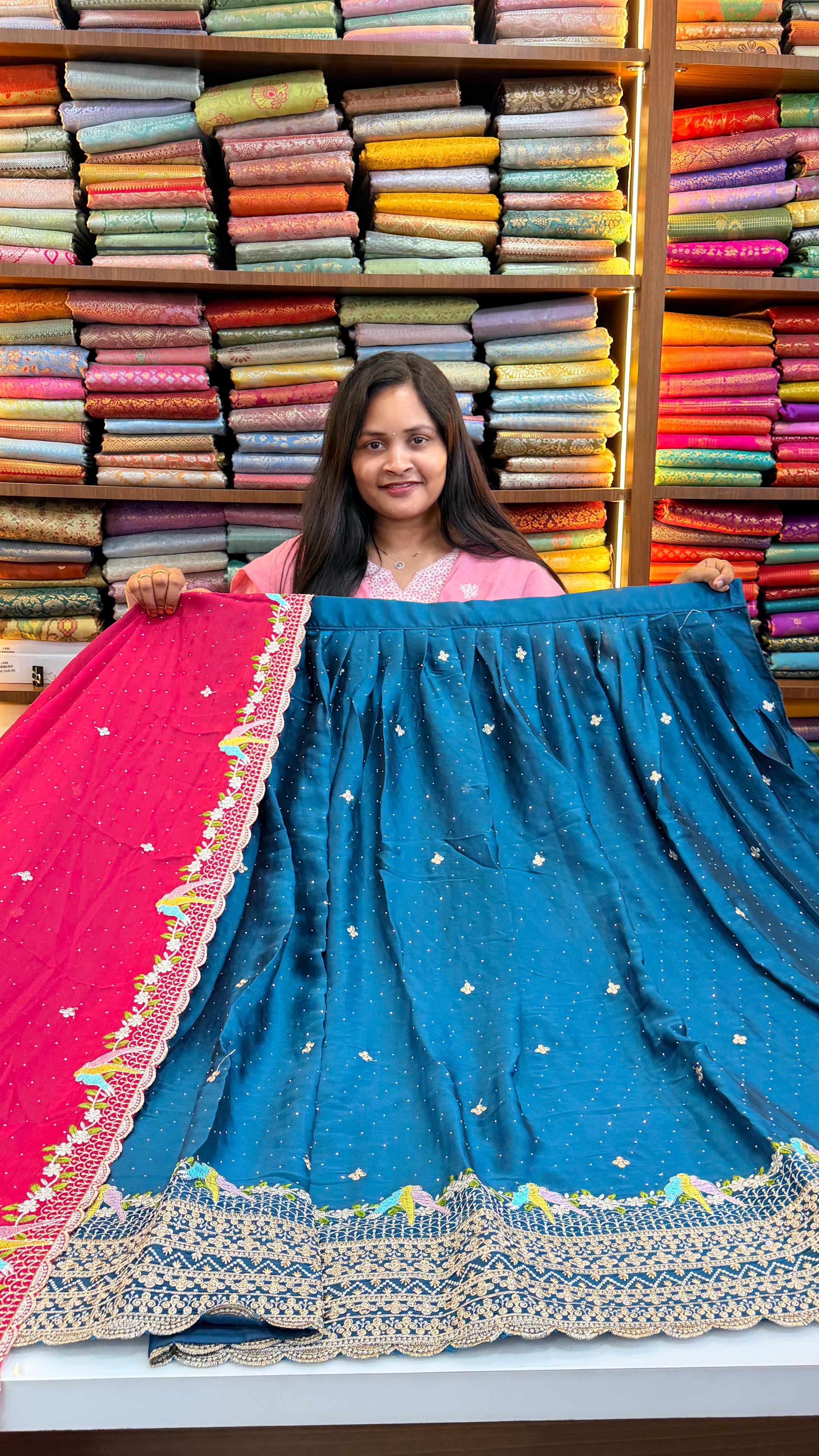 Vichitra Silk lehengas
