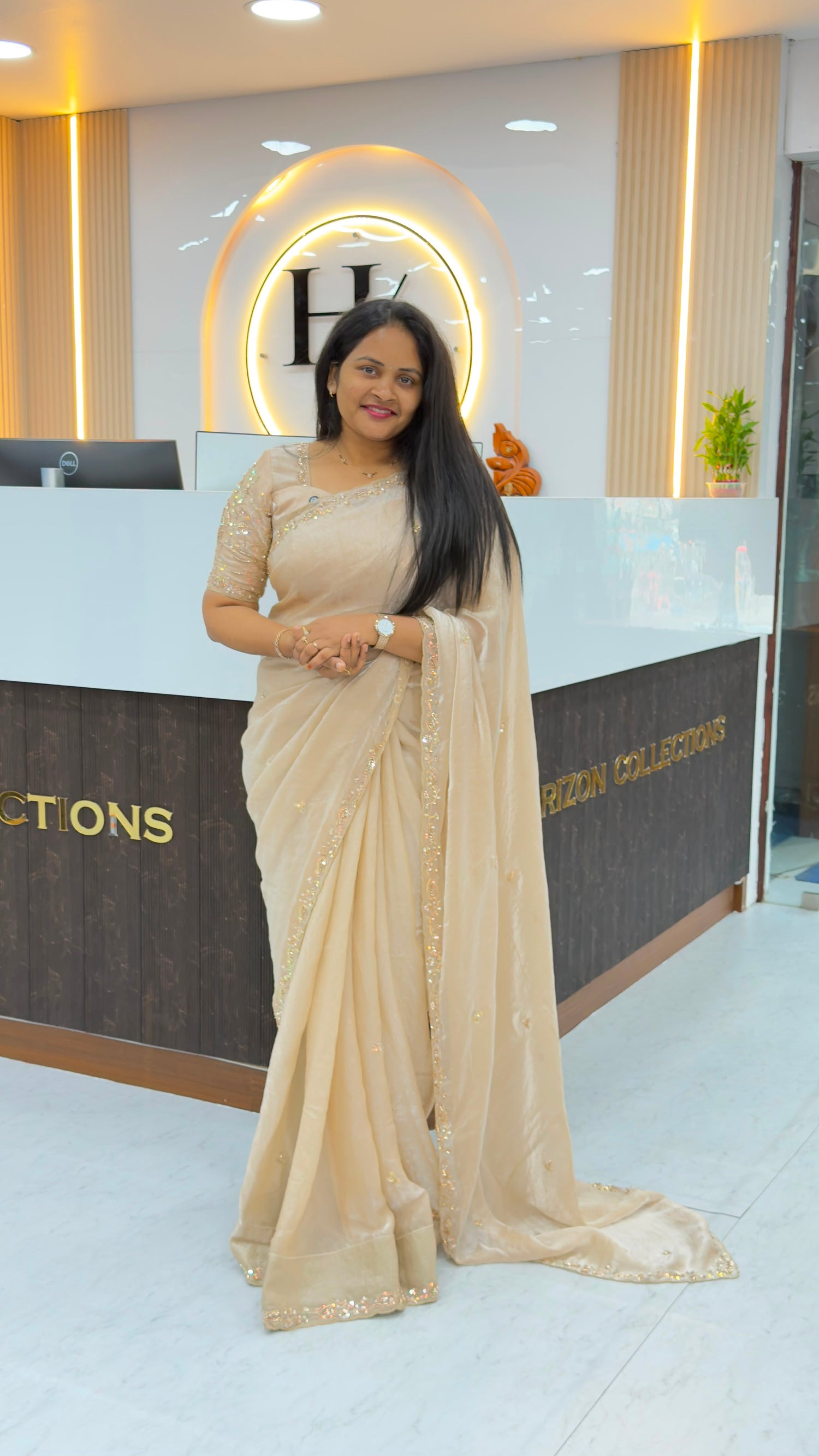 Space silk party wear saree