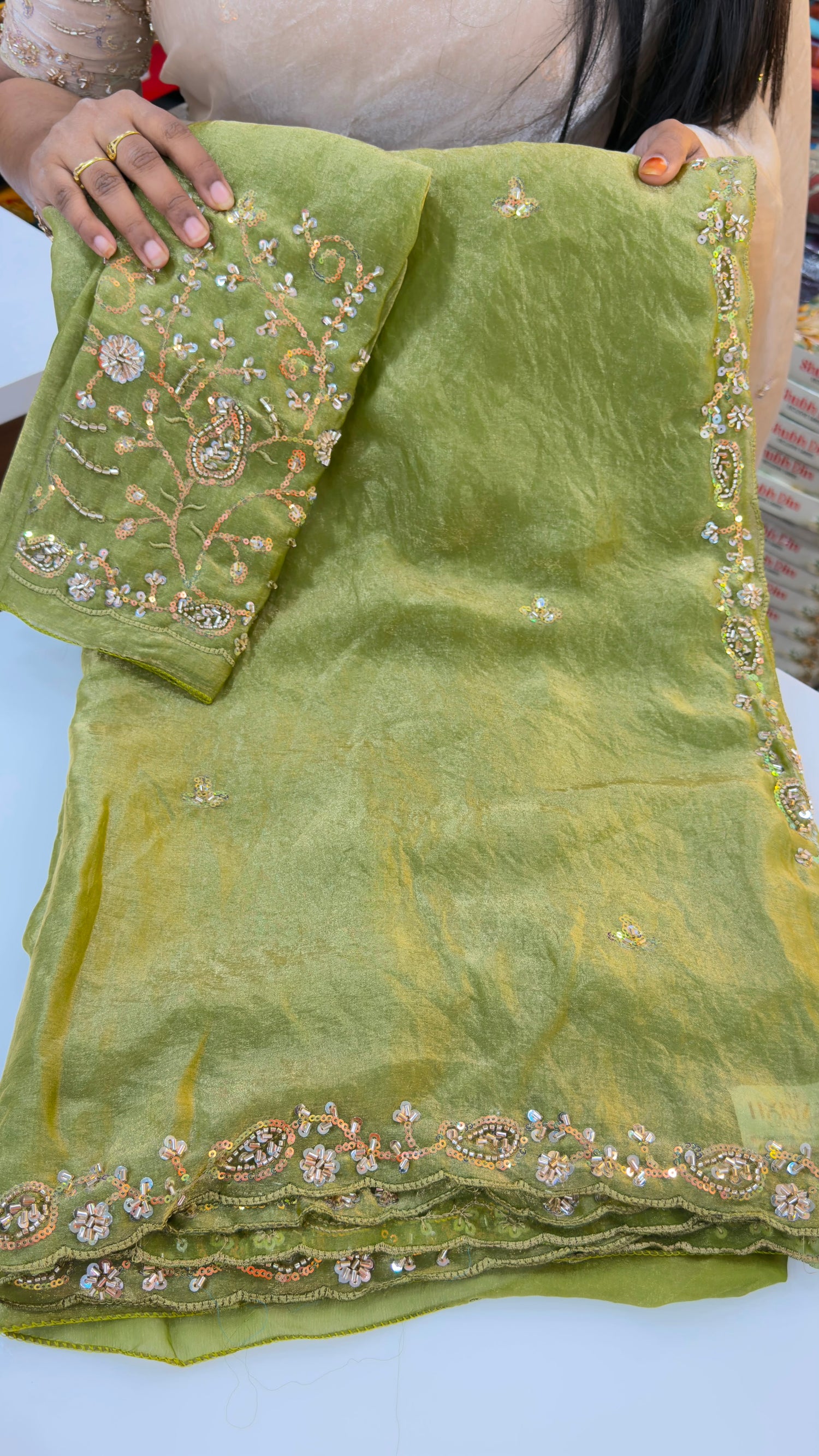Space silk party wear saree