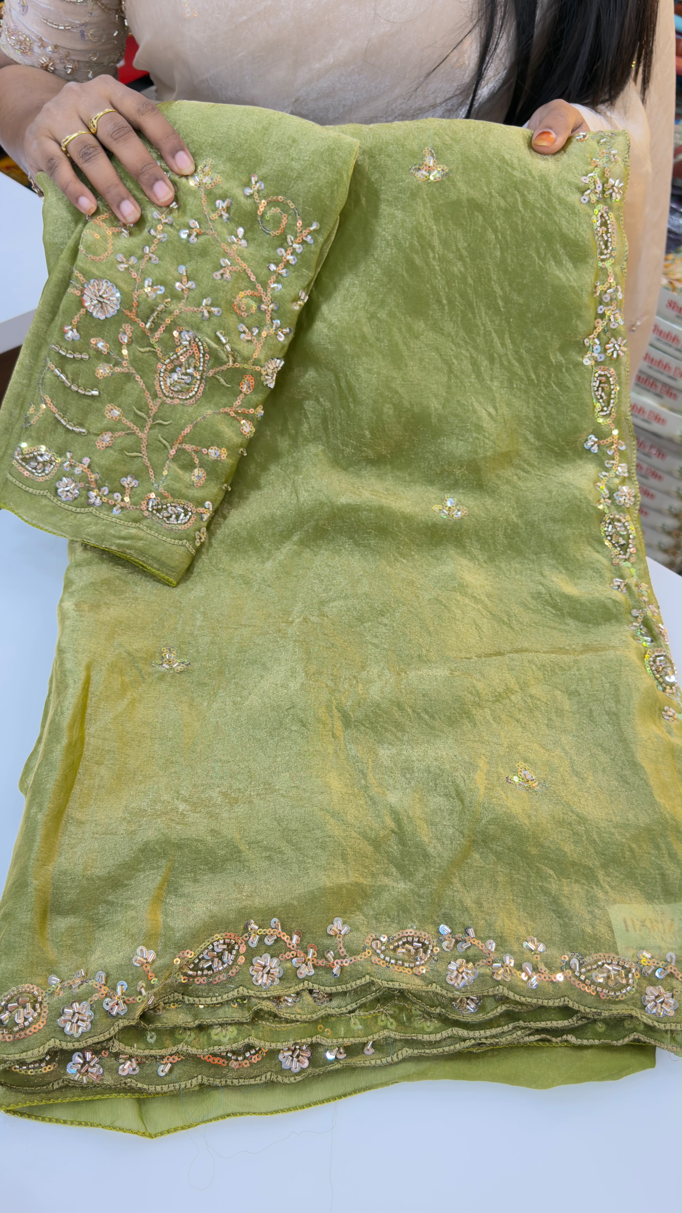 Space silk party wear saree