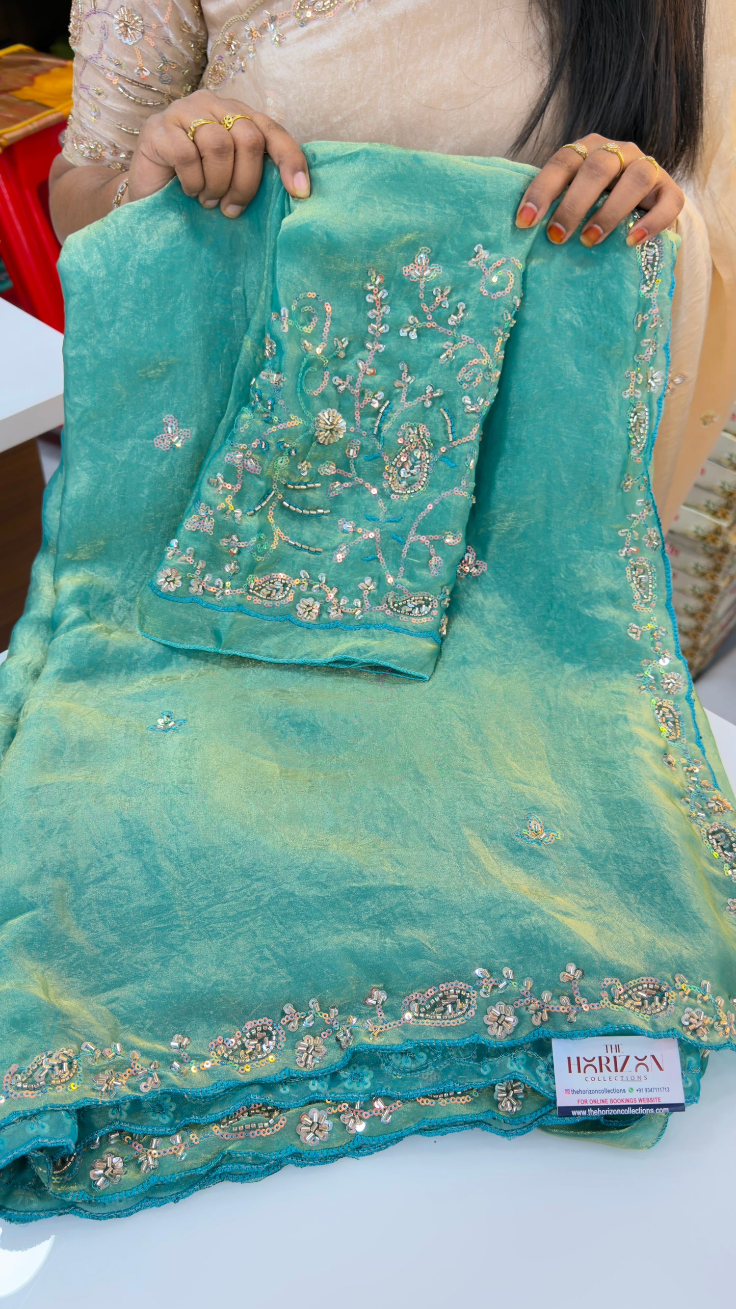 Space silk party wear saree