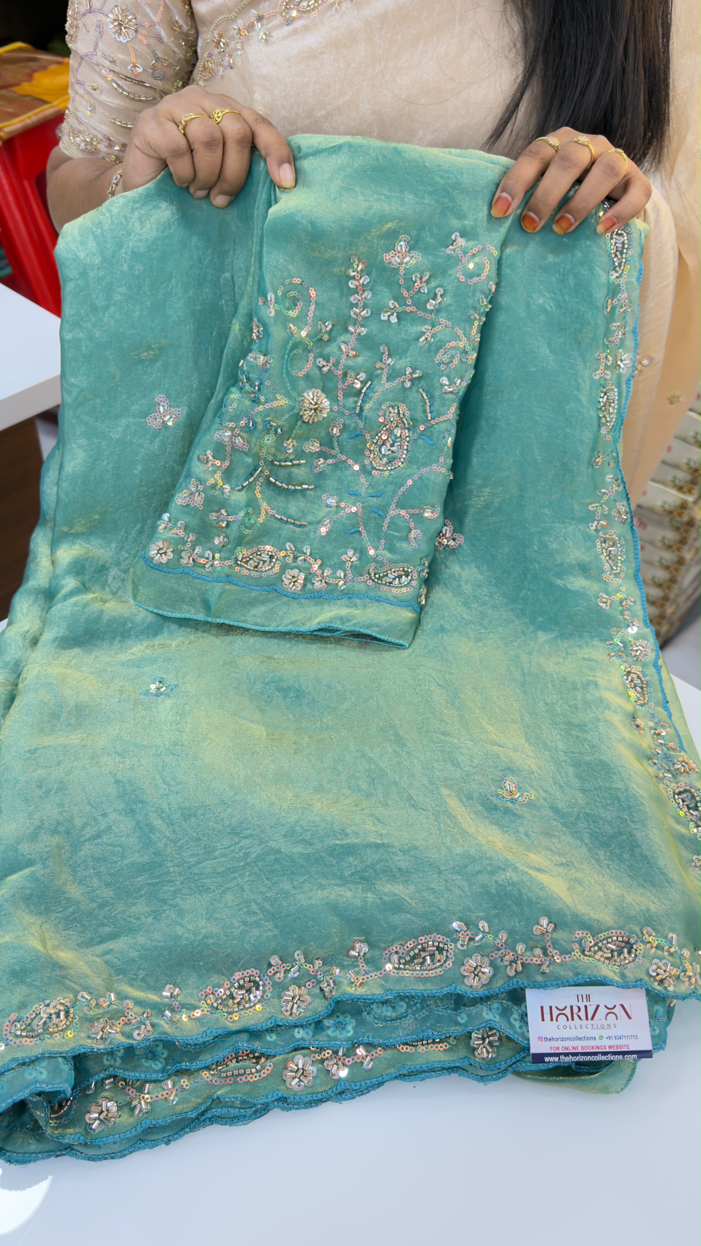 Space silk party wear saree