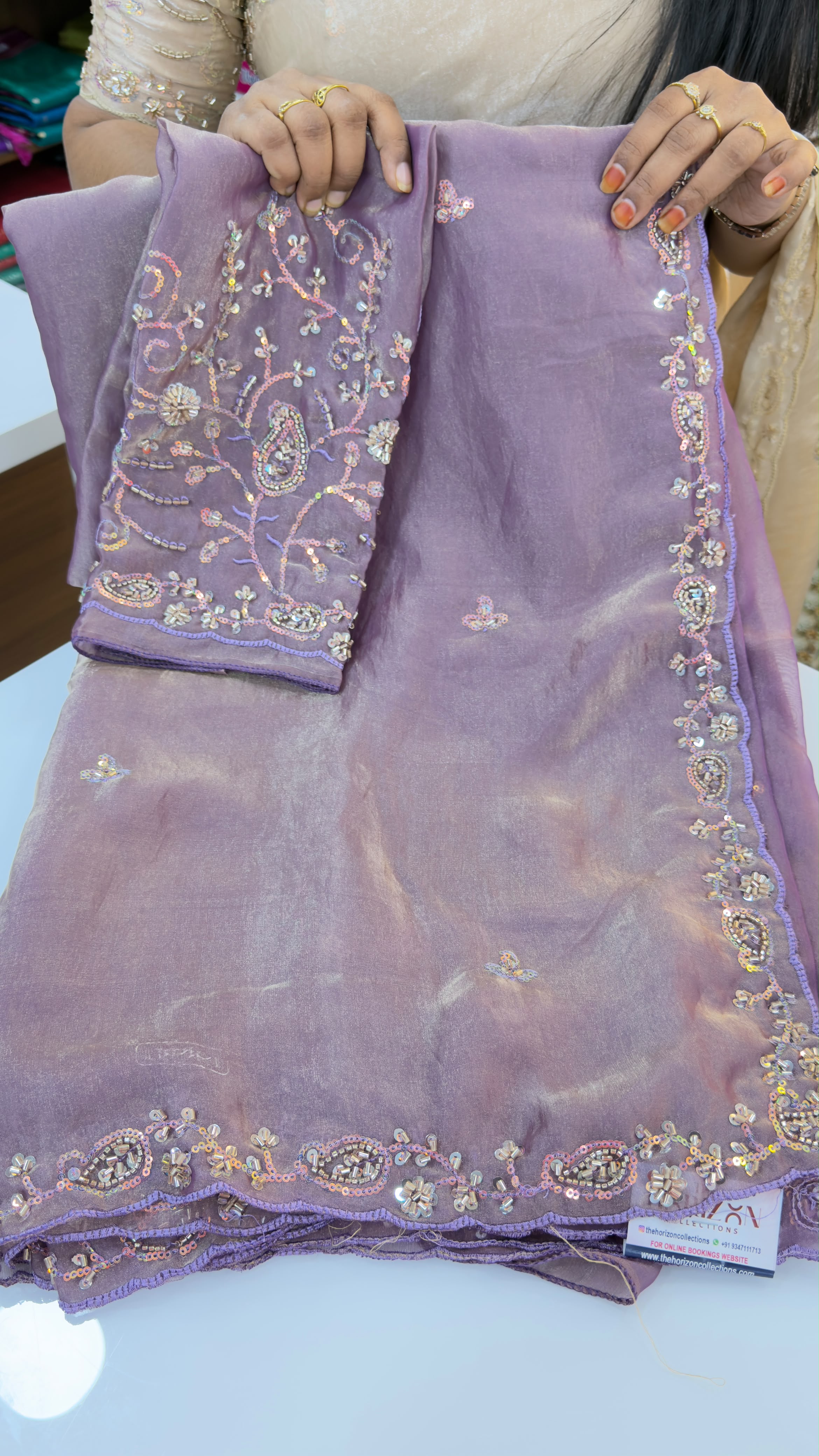 Space silk party wear saree