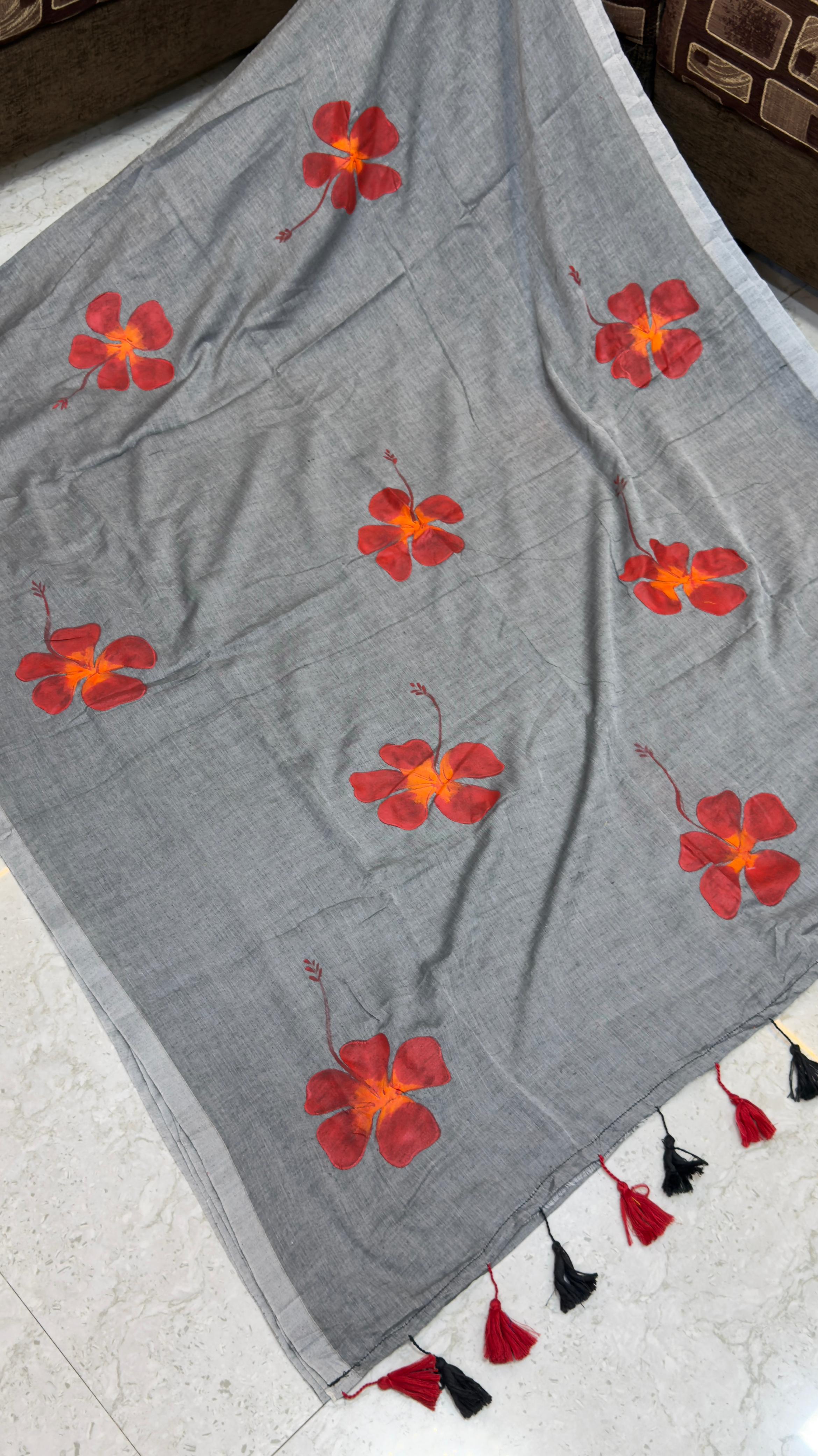 Hand Painted Mul cotton