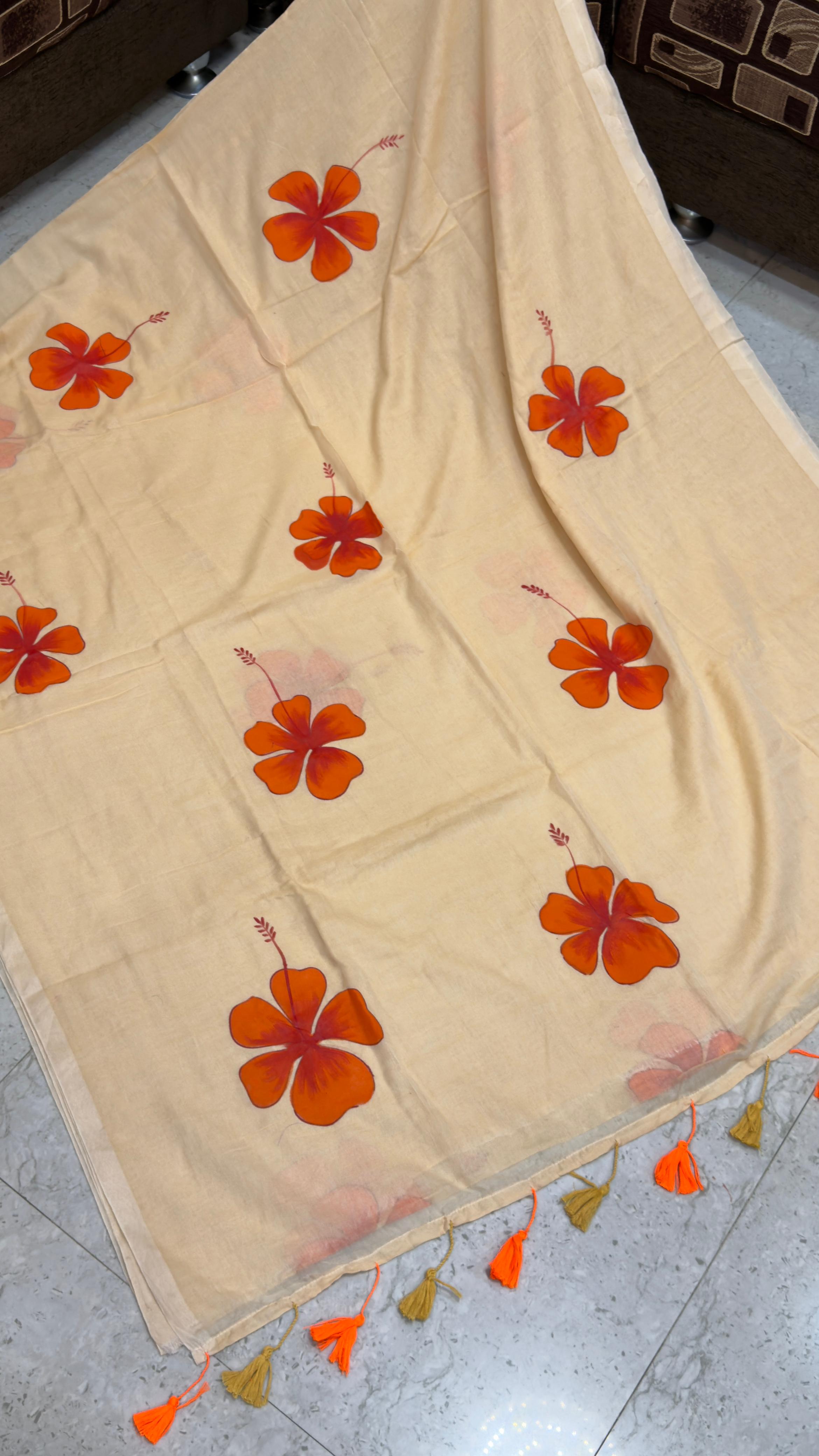 Hand Painted Mul cotton