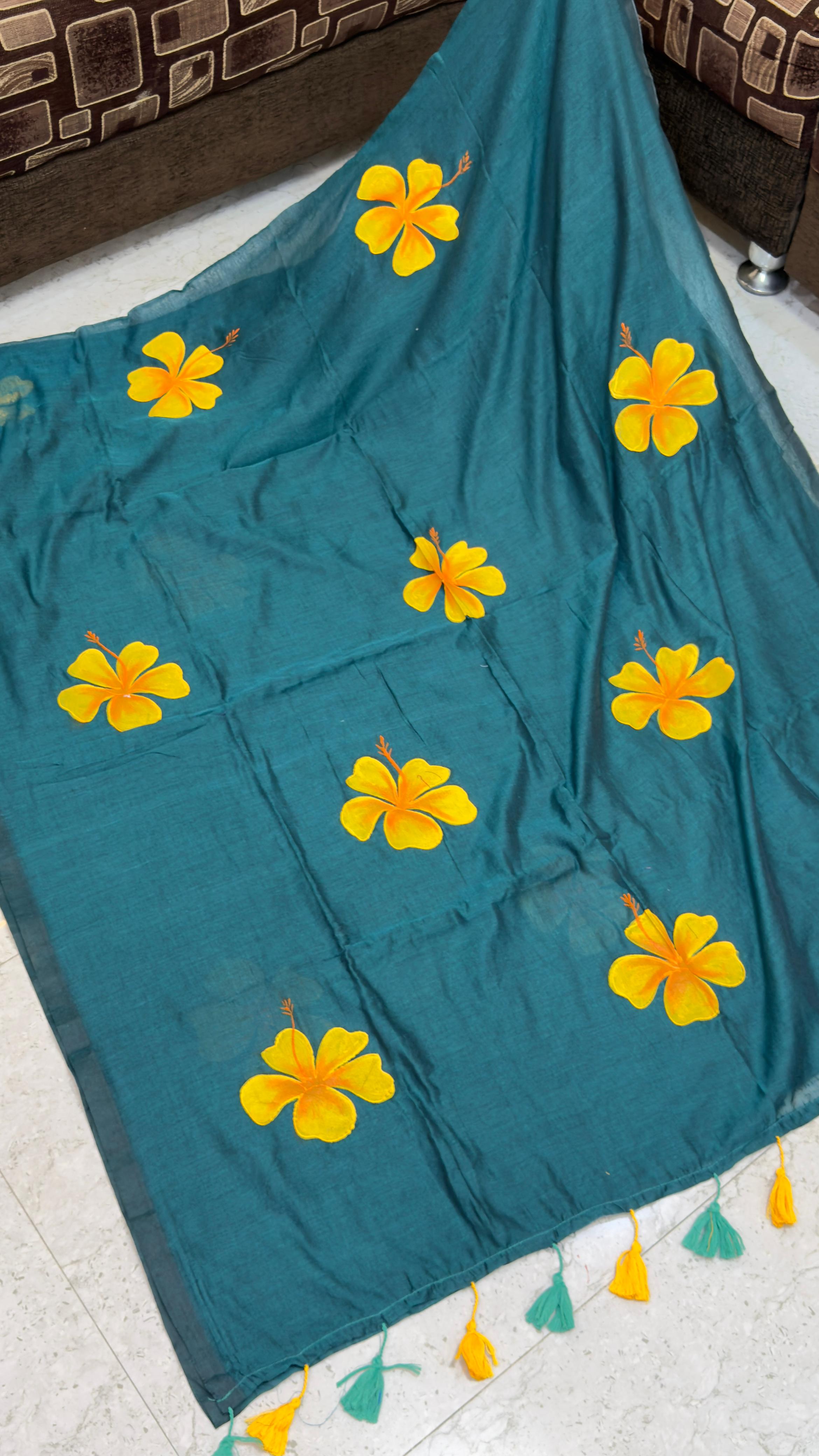 Hand Painted Mul cotton