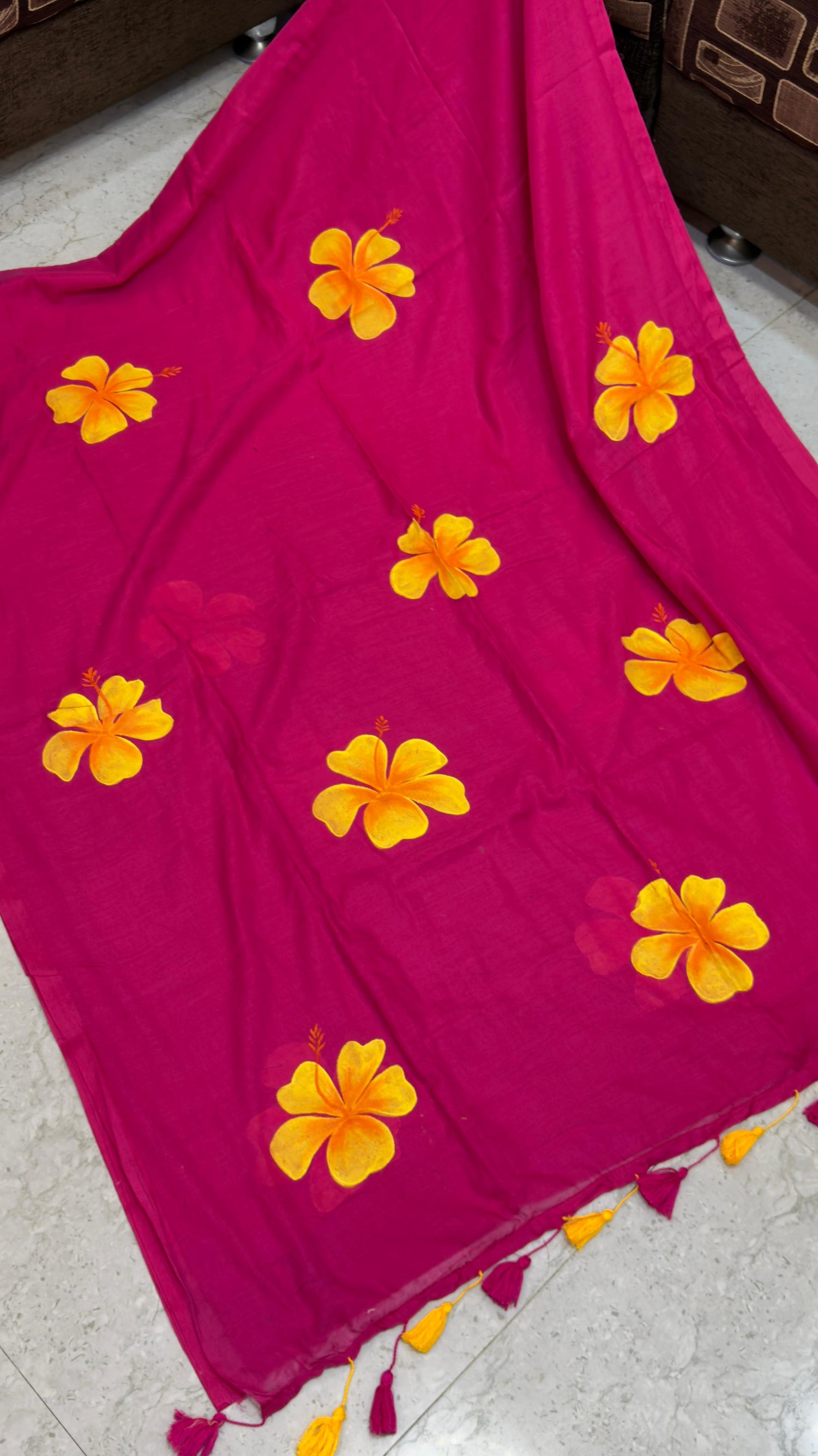 Hand Painted Mul cotton