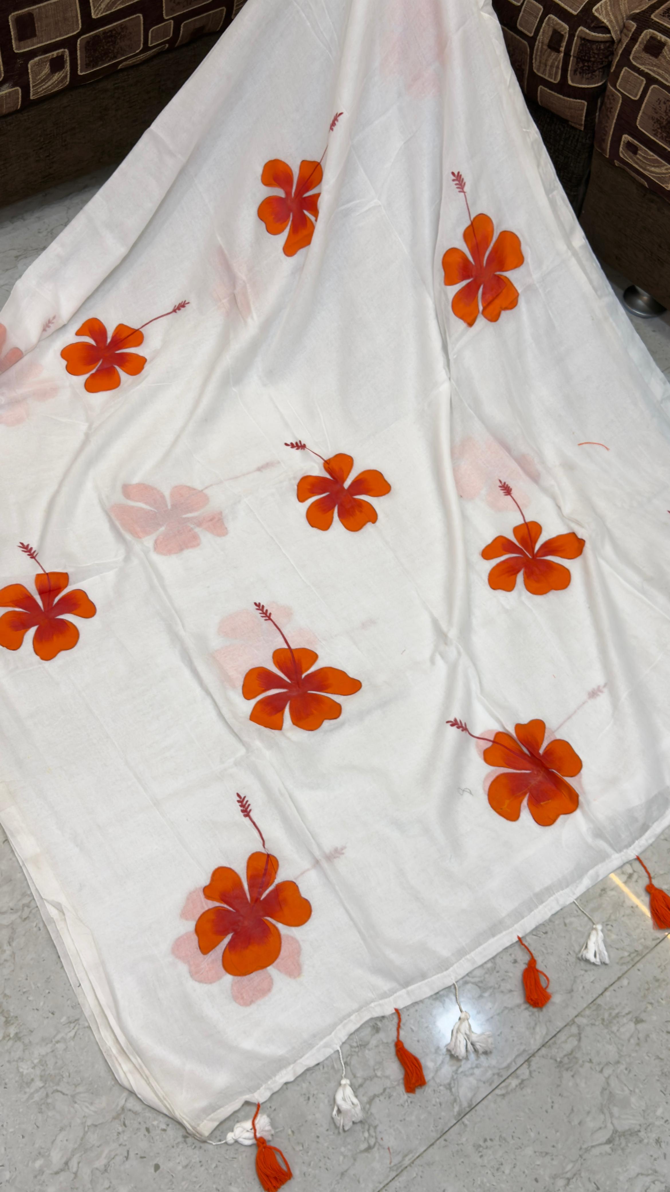 Hand Painted Mul cotton