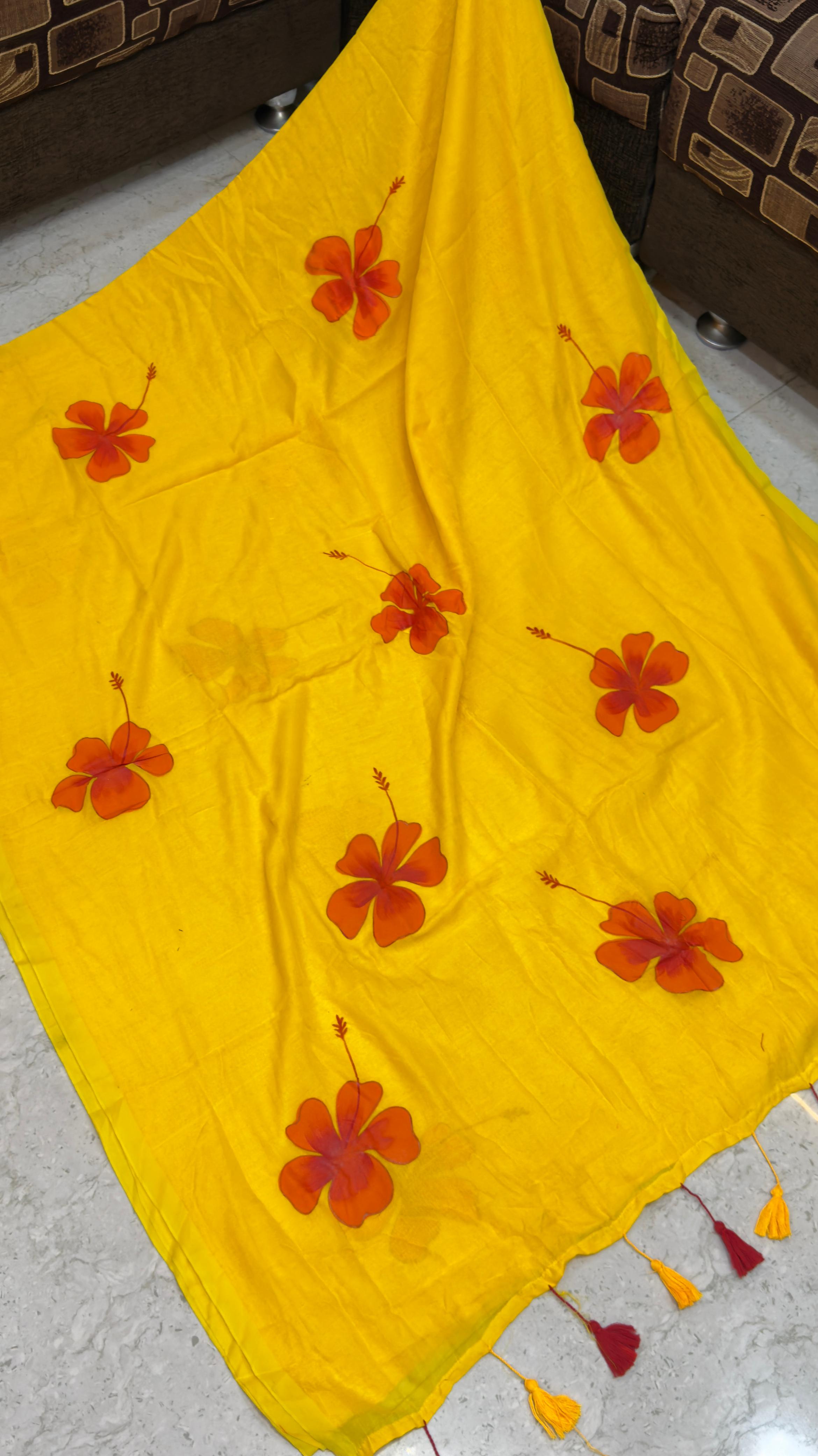 Hand Painted Mul cotton