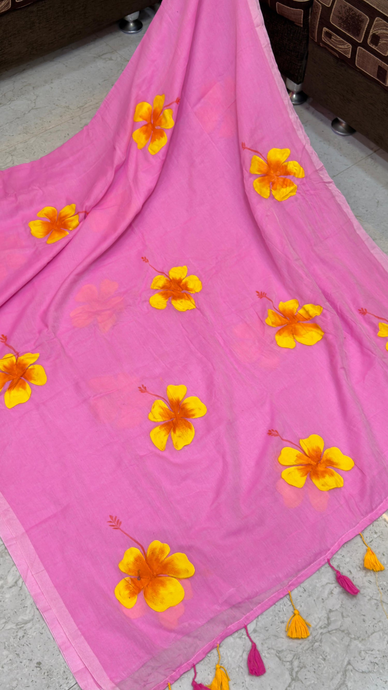 Hand Painted Mul cotton