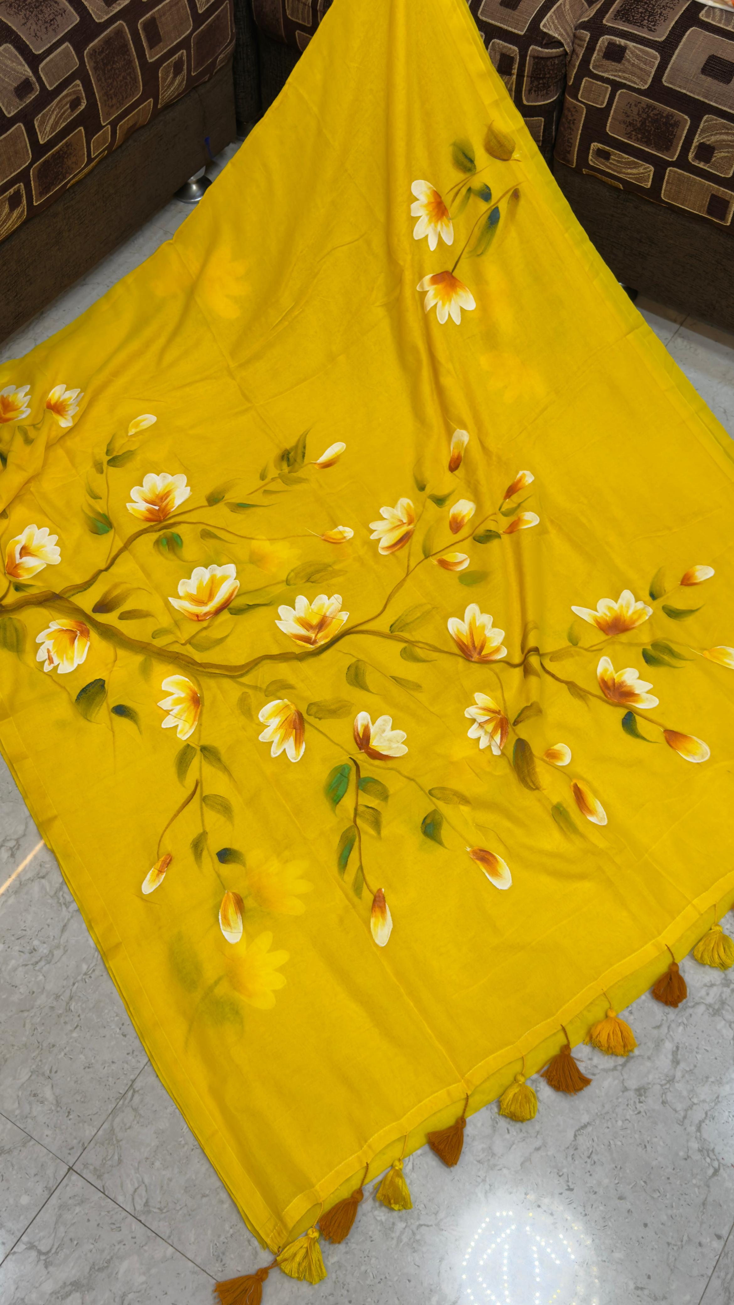 Pre Booking Hand painted Mul Cotton